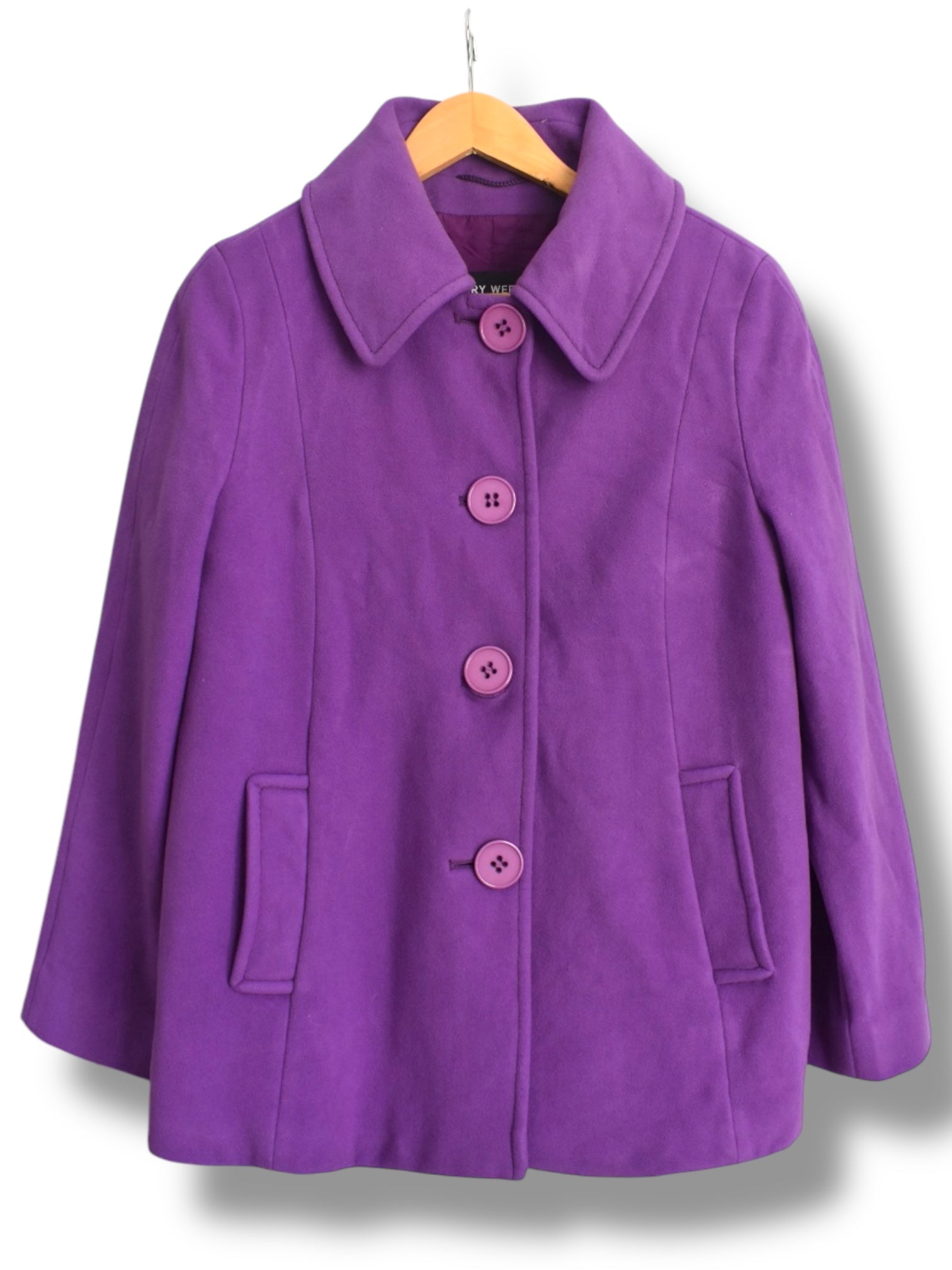Purple Gerry Weber Wool-Cashmere Coat – Late 90s / Early 2000s