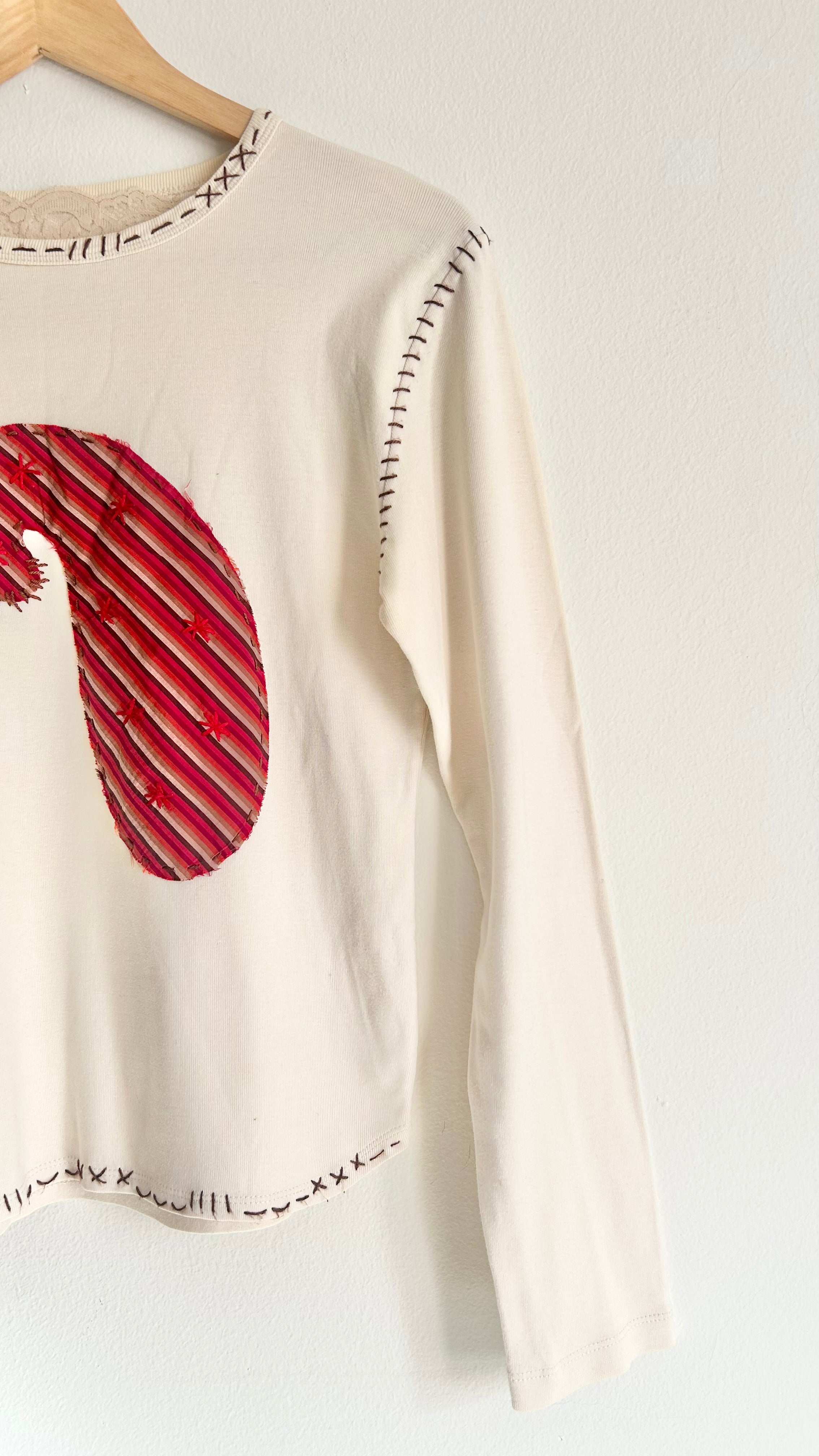 Vintage Y2K Paisley Patchwork Cotton Top