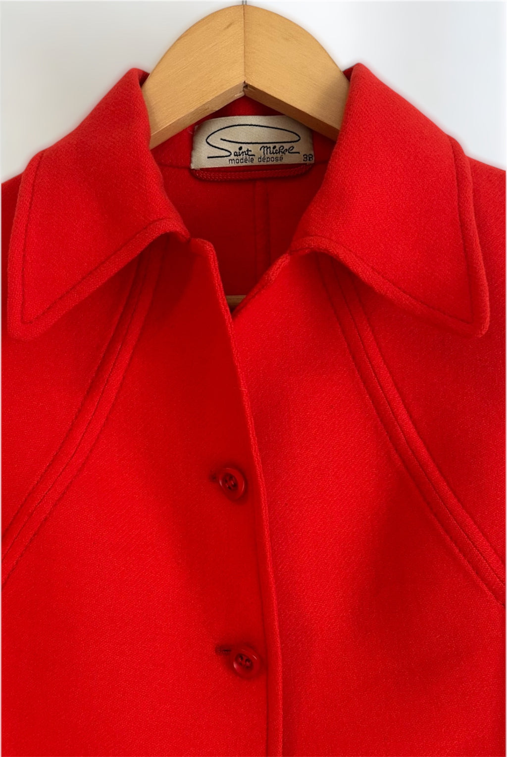 Vintage Wool Blazer – Burnt Red