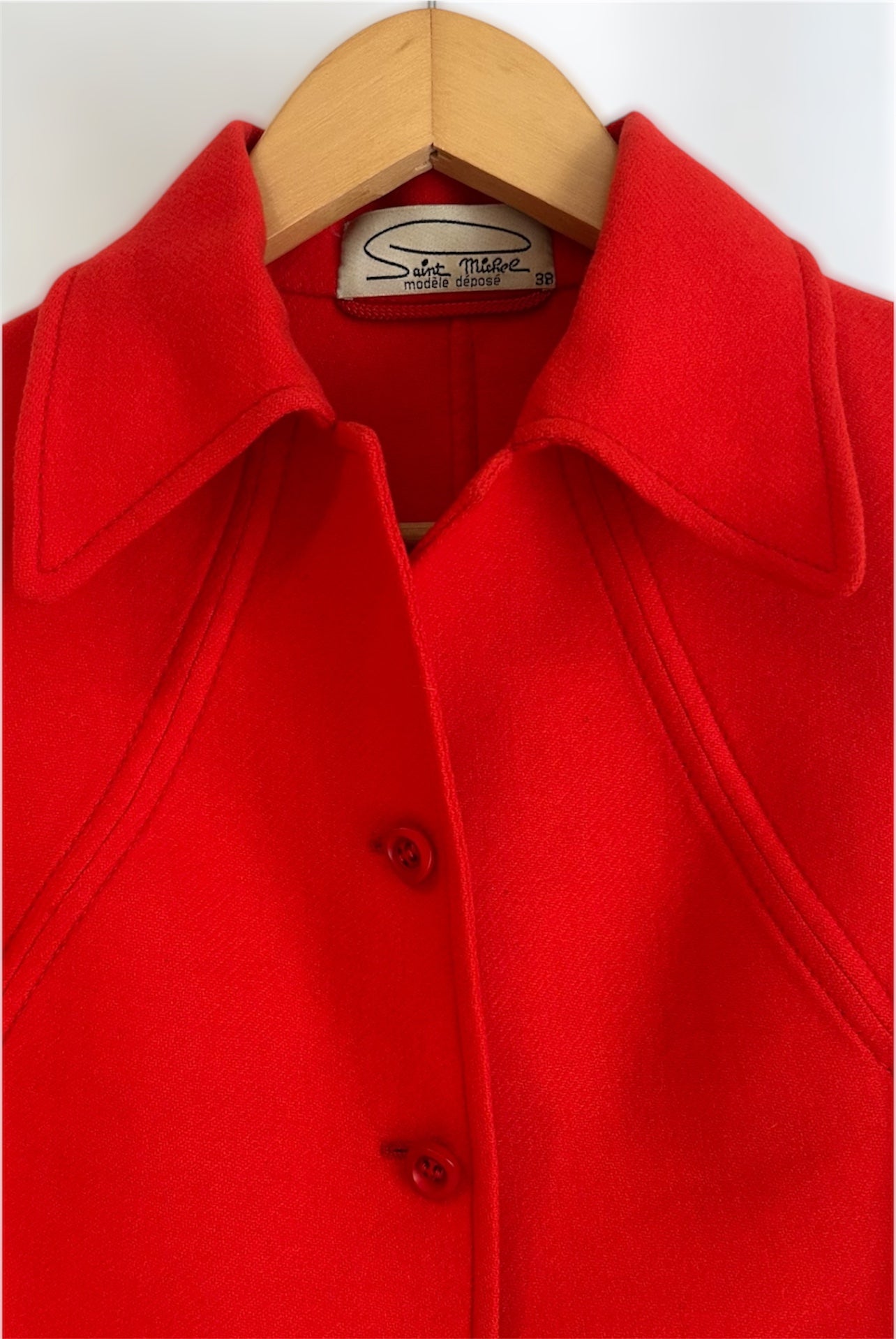 Vintage Wool Blazer – Burnt Red