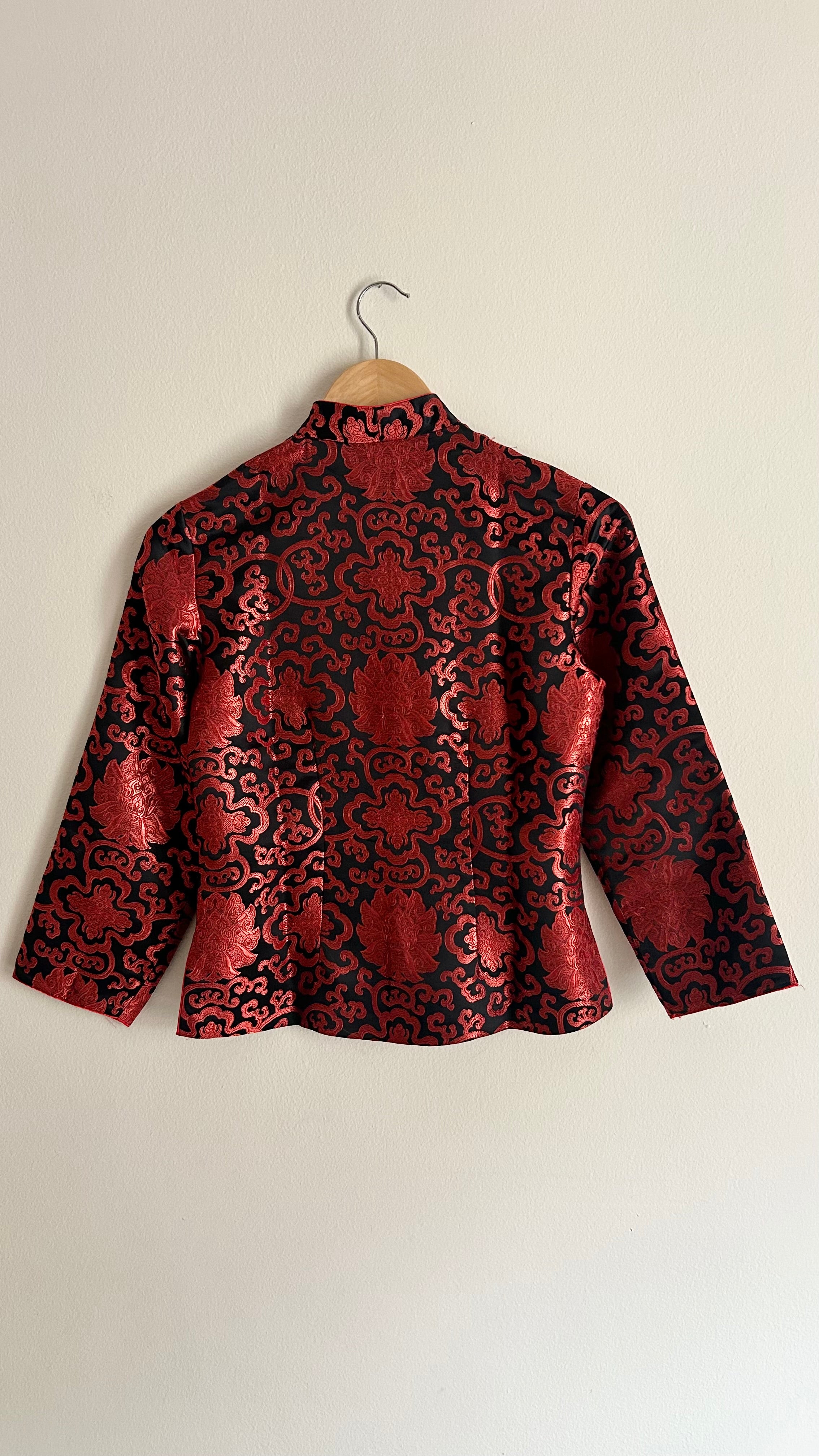 Vintage Chinoiserie Jacquard Blouse
