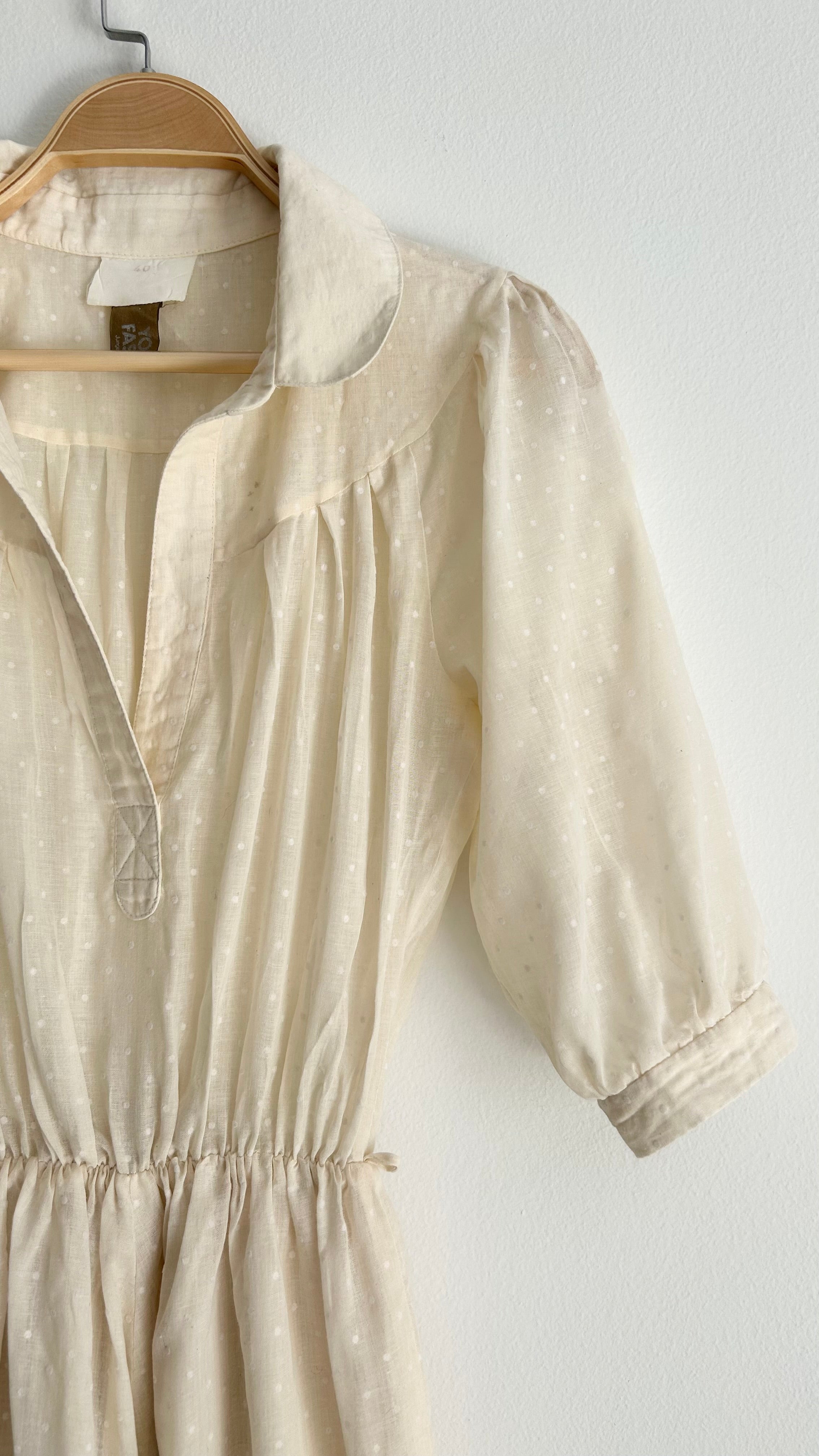 Vintage 1970s Long Dress – Sheer Top & Lined Skirt