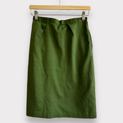 Vintage Midi Military Green Skirt