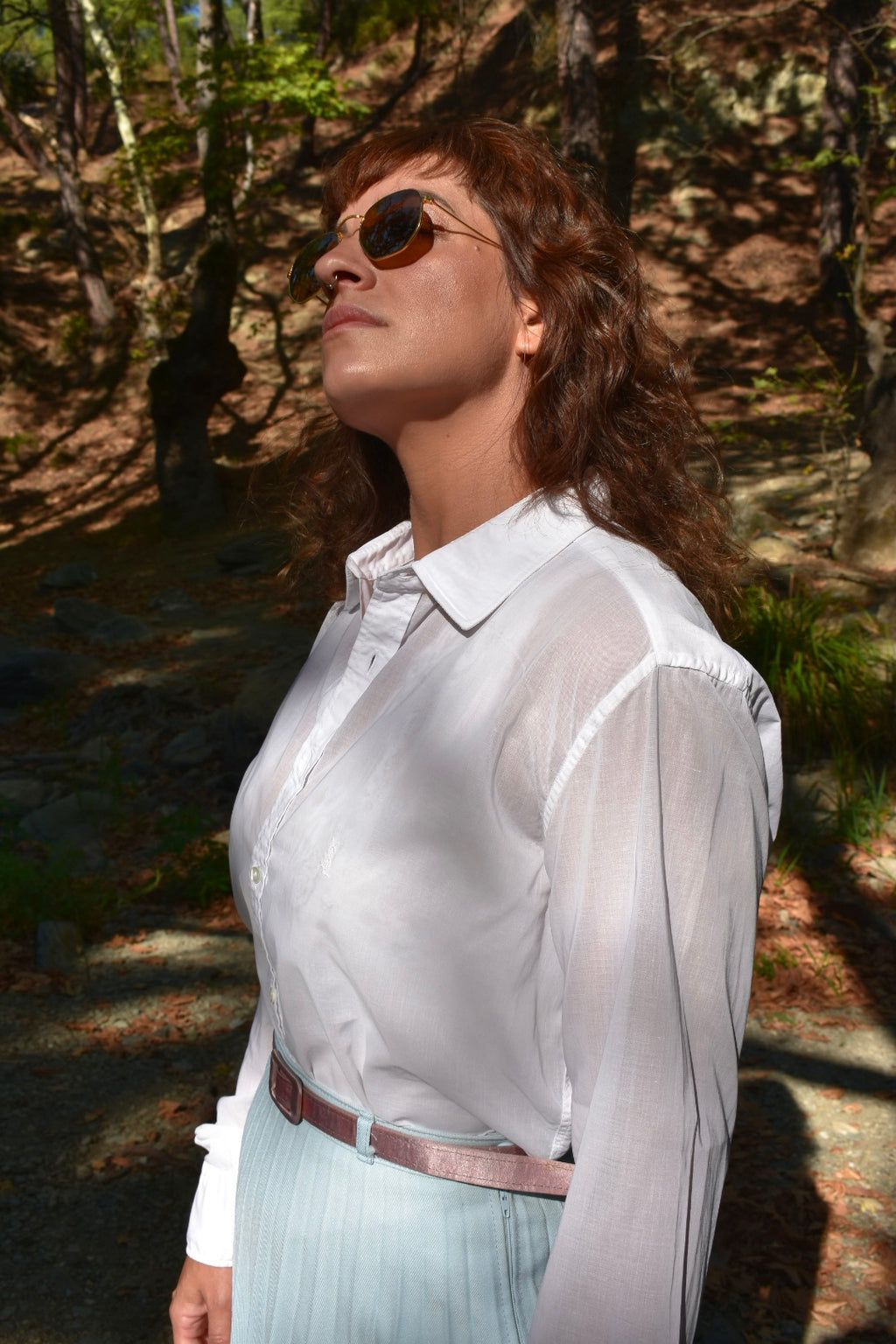 Yves Saint Laurent “Chemises” Vintage White Shirt in Pure Cotton – 80s French Elegance
