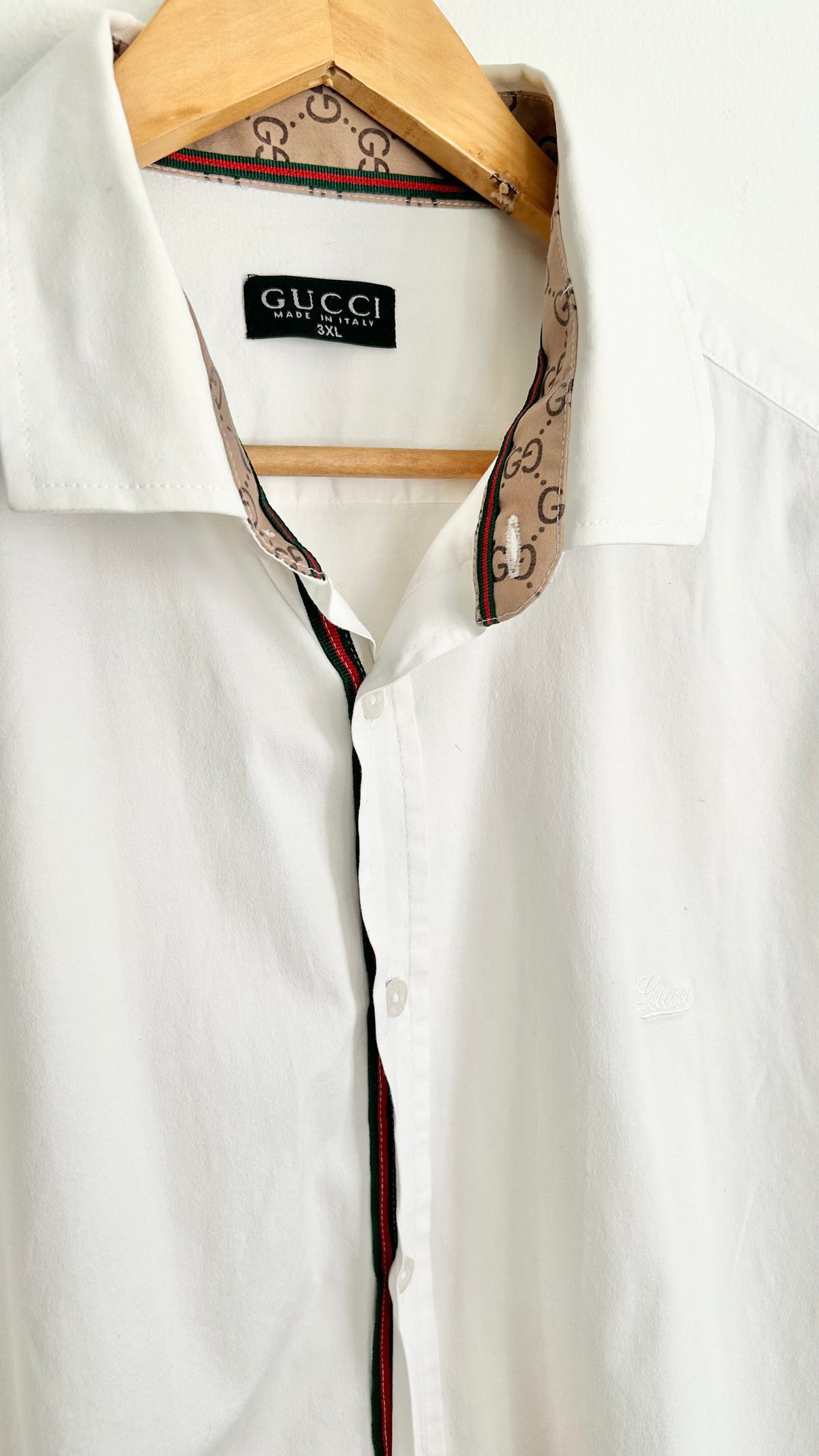 Vintage Gucci Long-Sleeve Shirt – White – 3XL