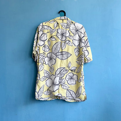 Floral Short Sleeve Shirt (Yellow)