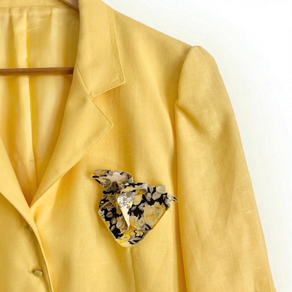 90s Yellow Tailored Blazer - Modal Blend