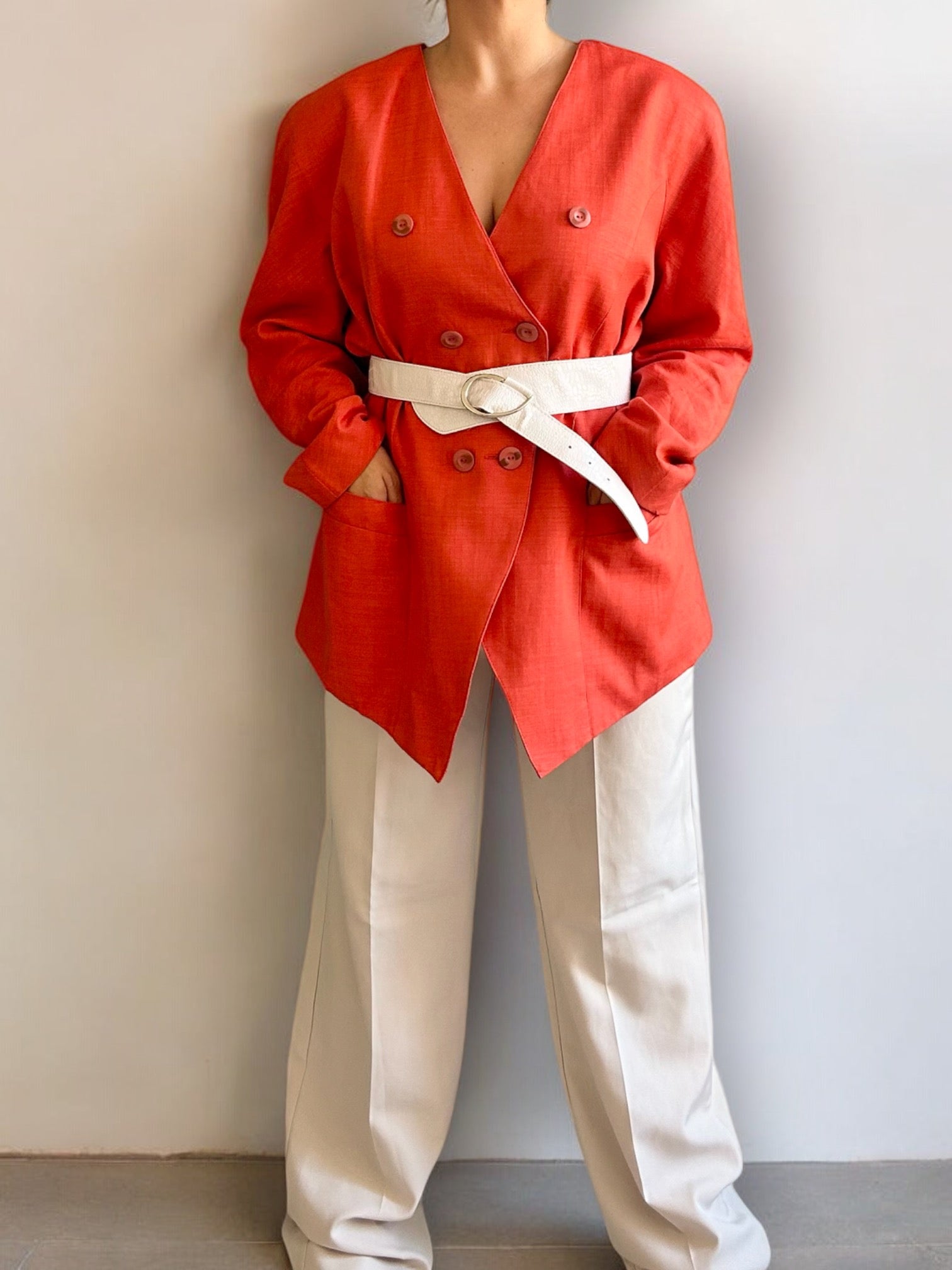 Vintage Oversized Orange Blazer