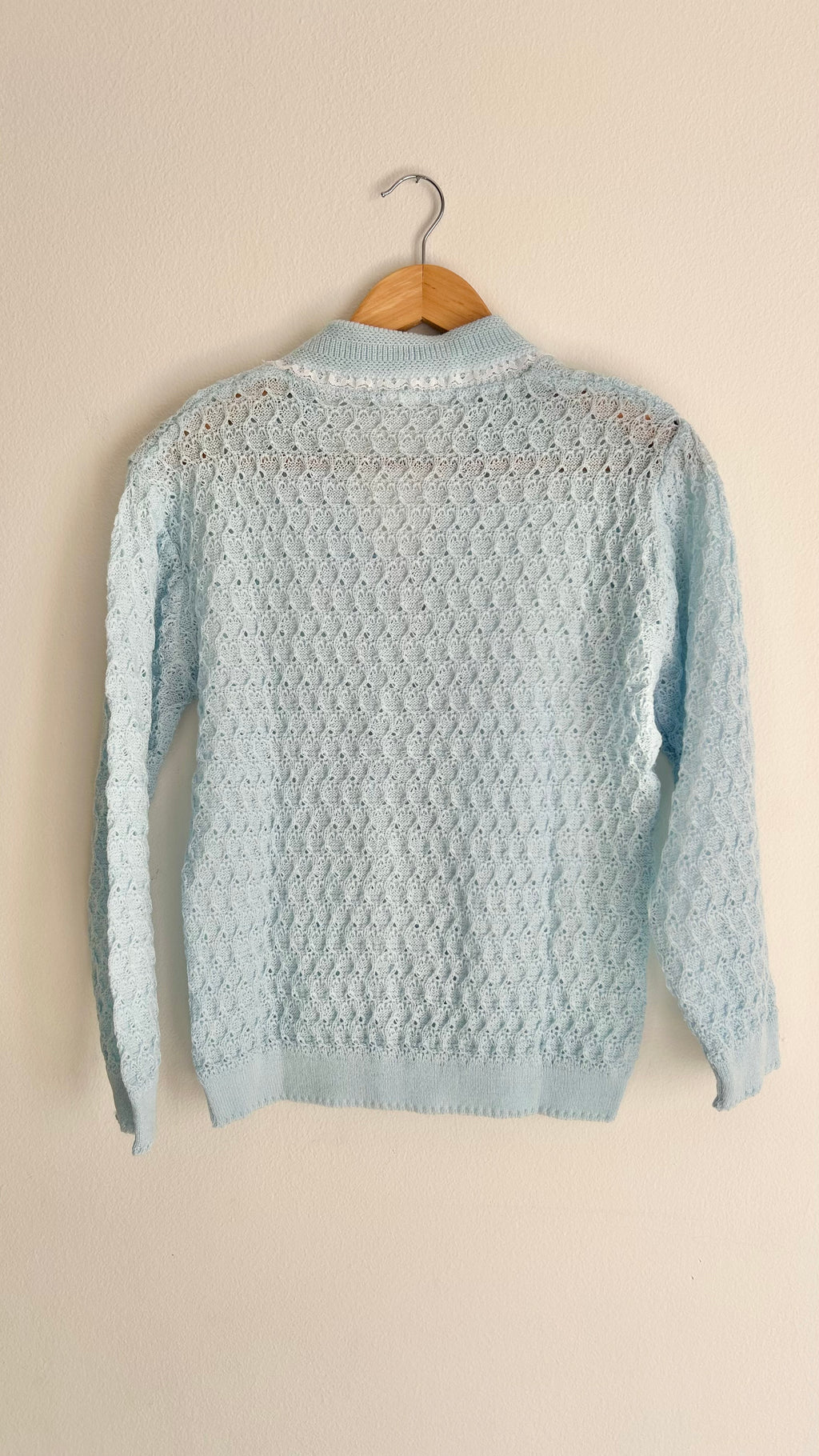 Light Blue Vintage Knit Cardigan