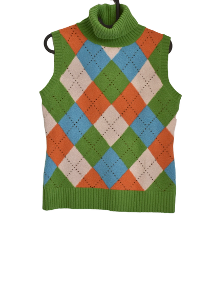 Colourful Knitted Wool Blend Vest