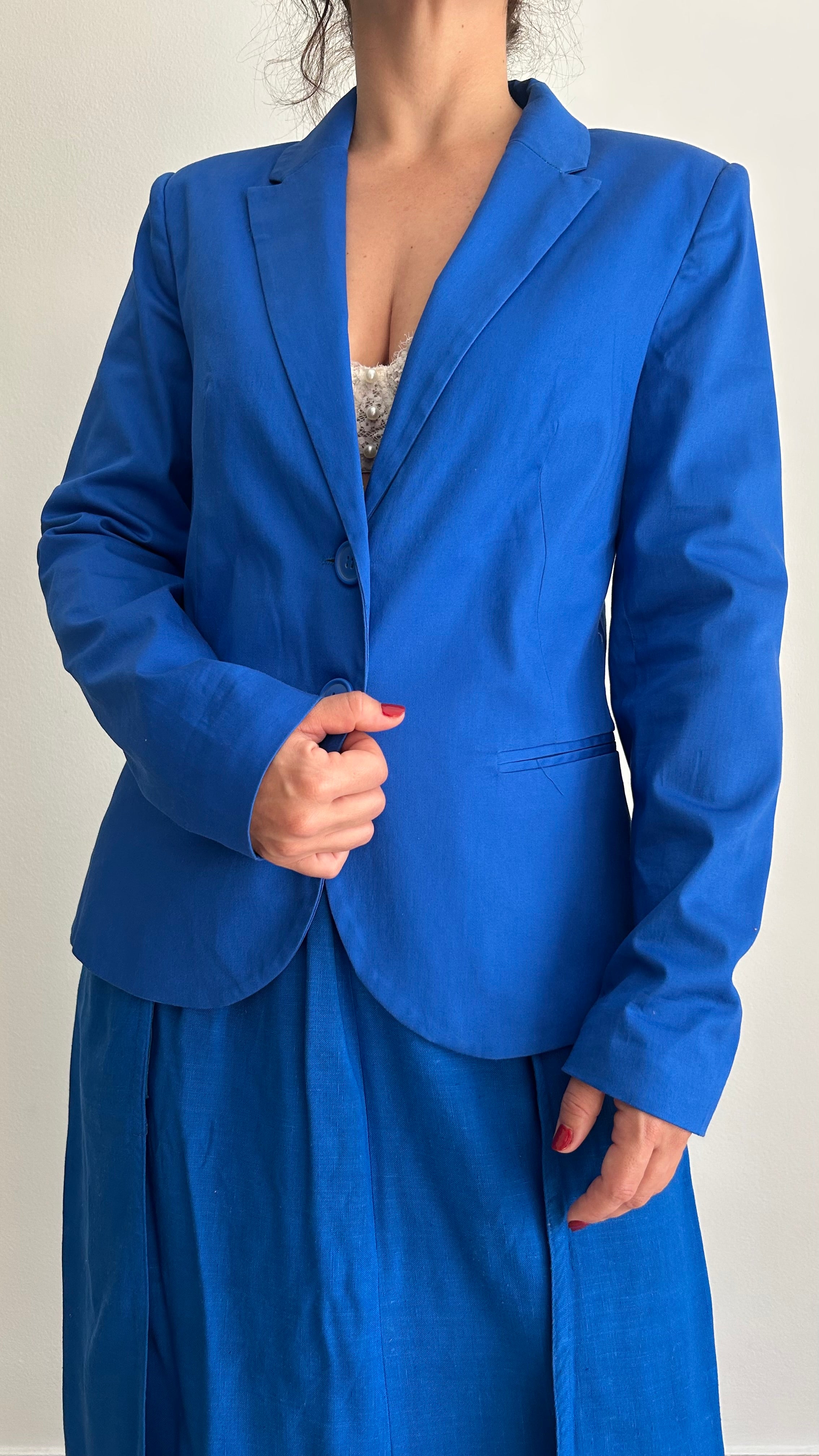 Vintage Royal Blue Blazer | 2000s | Size L