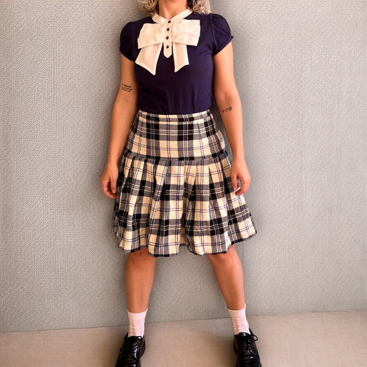 Vintage Wool Plaid Skirt