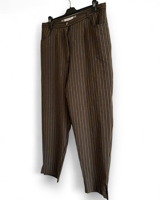 Vintage Striped Office Pants