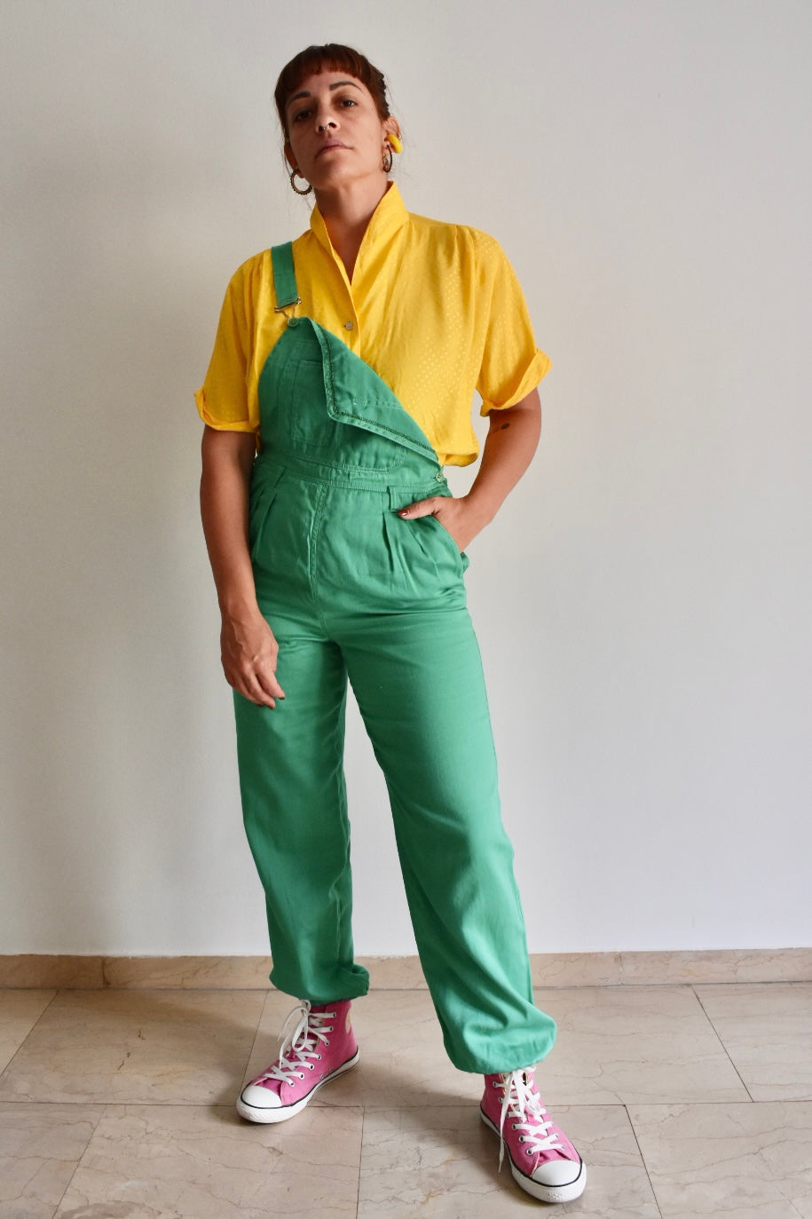 Vintage Green Women’s Cotton Jumpsuit