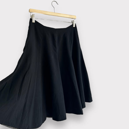 Vintage Flared Black Skirt