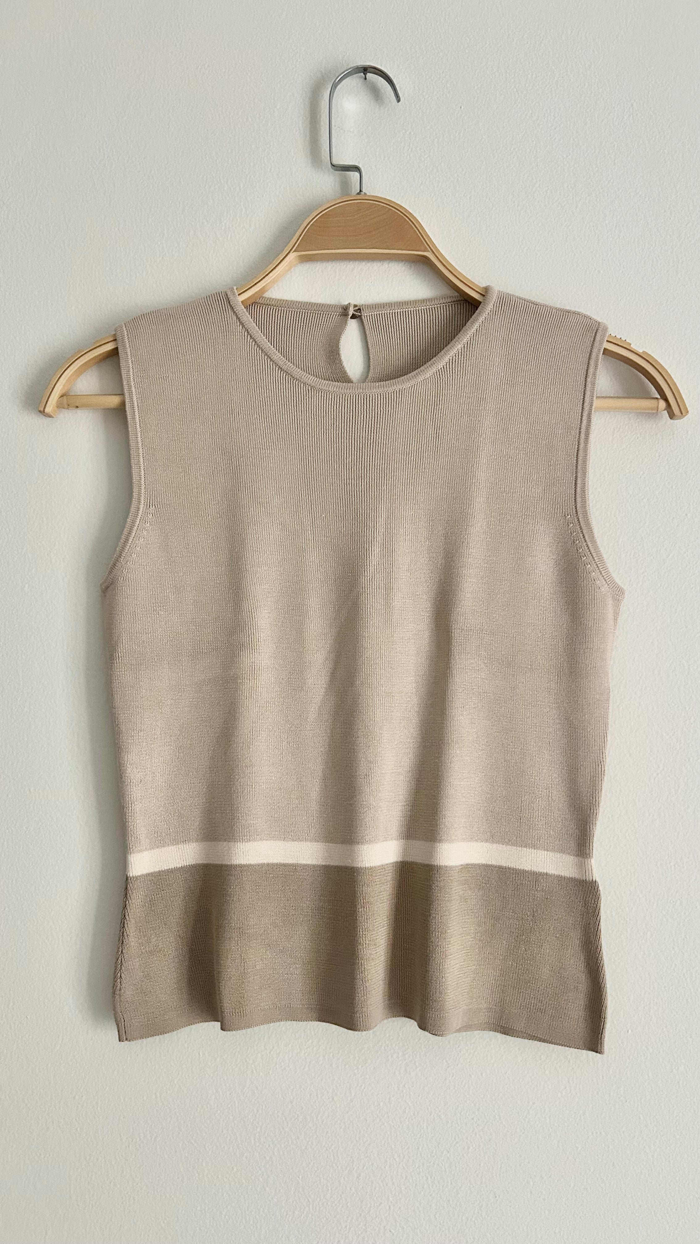Vintage Sleeveless Silk Knit Top