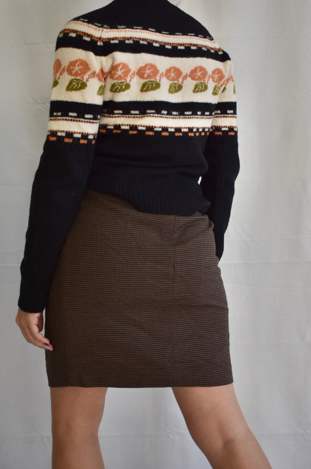 Brown Wool blend skirt