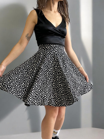 Vintage Flared Midi Skirt