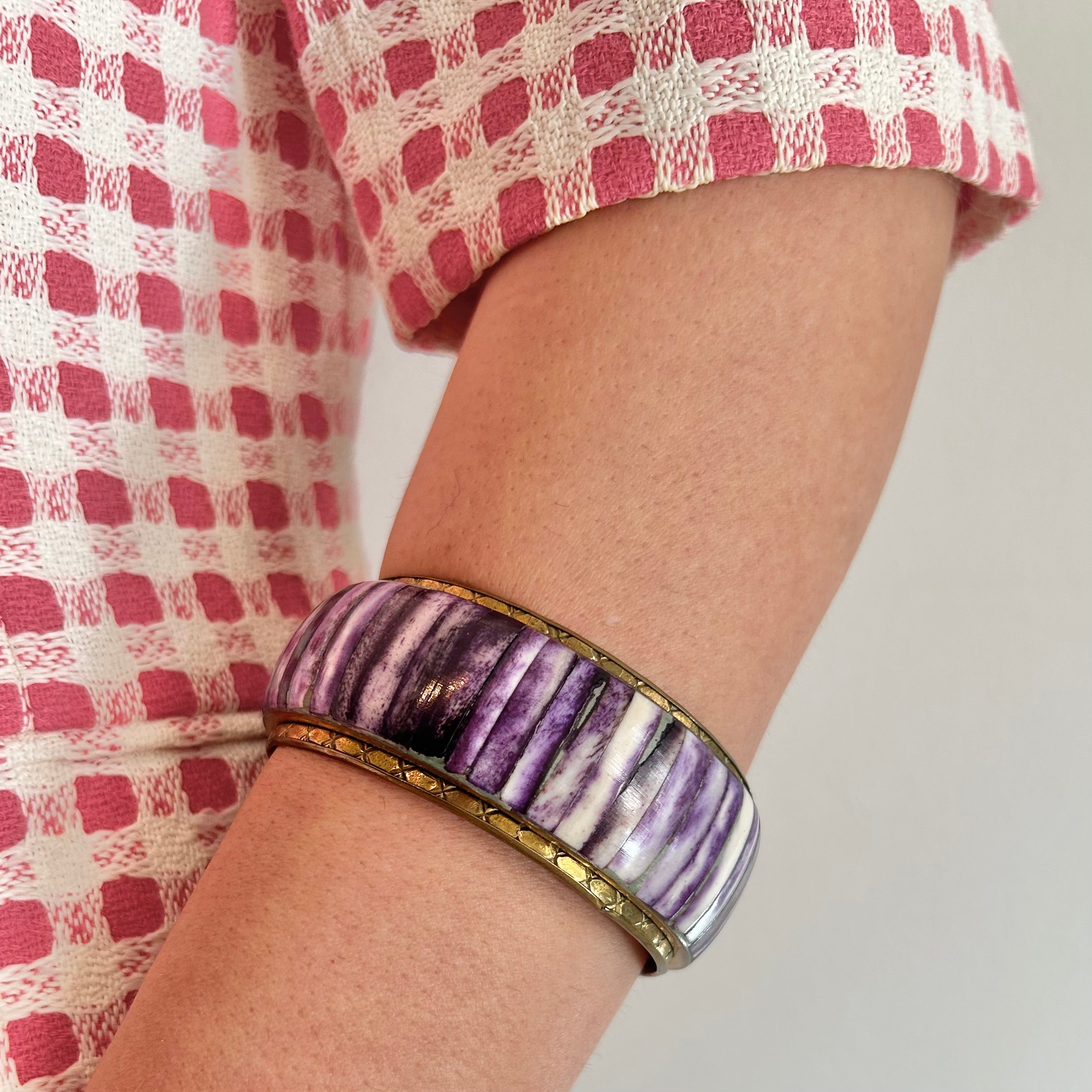 Vintage Enamel Bangle 1980s