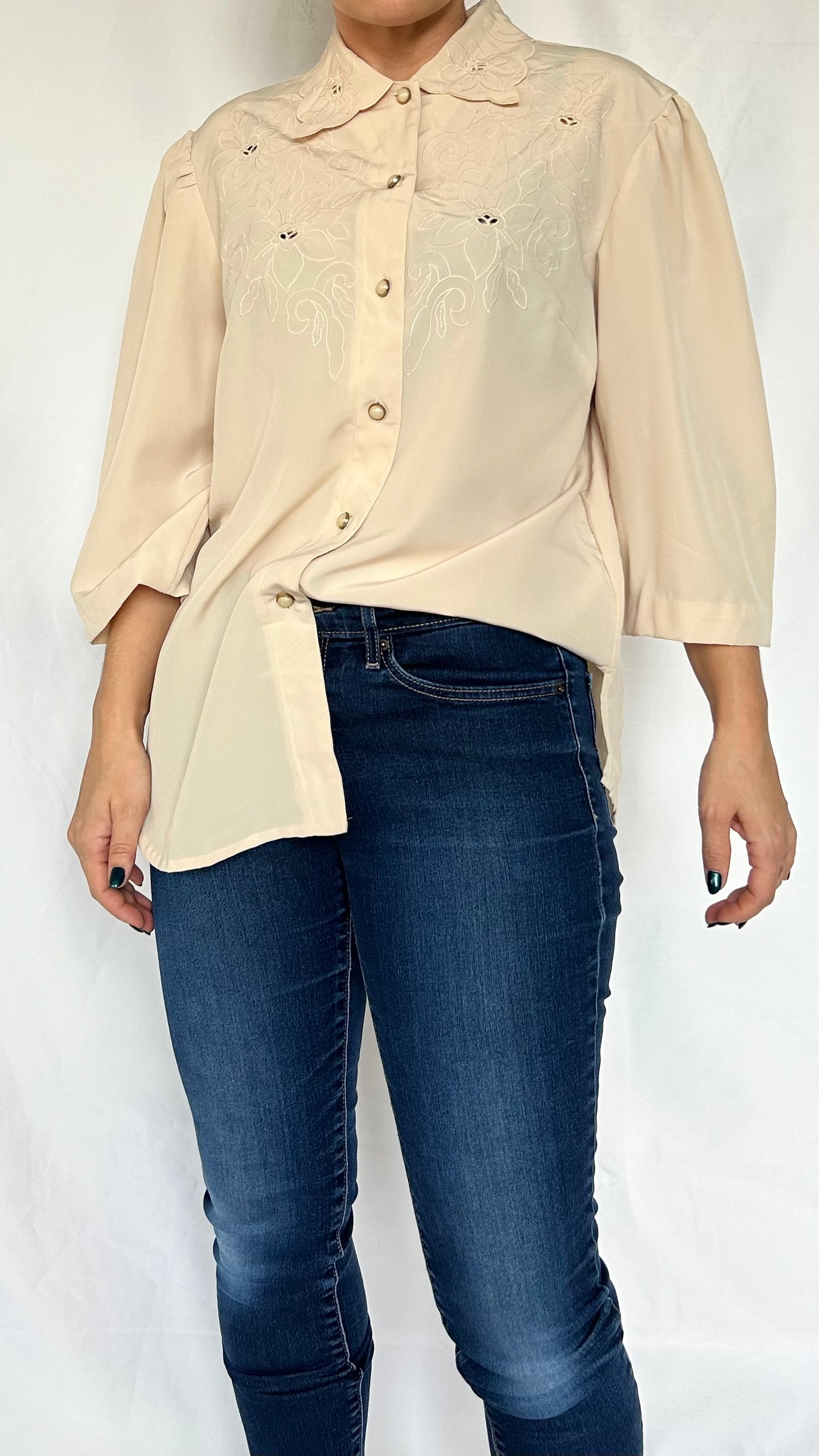 Vintage Beige Blouse