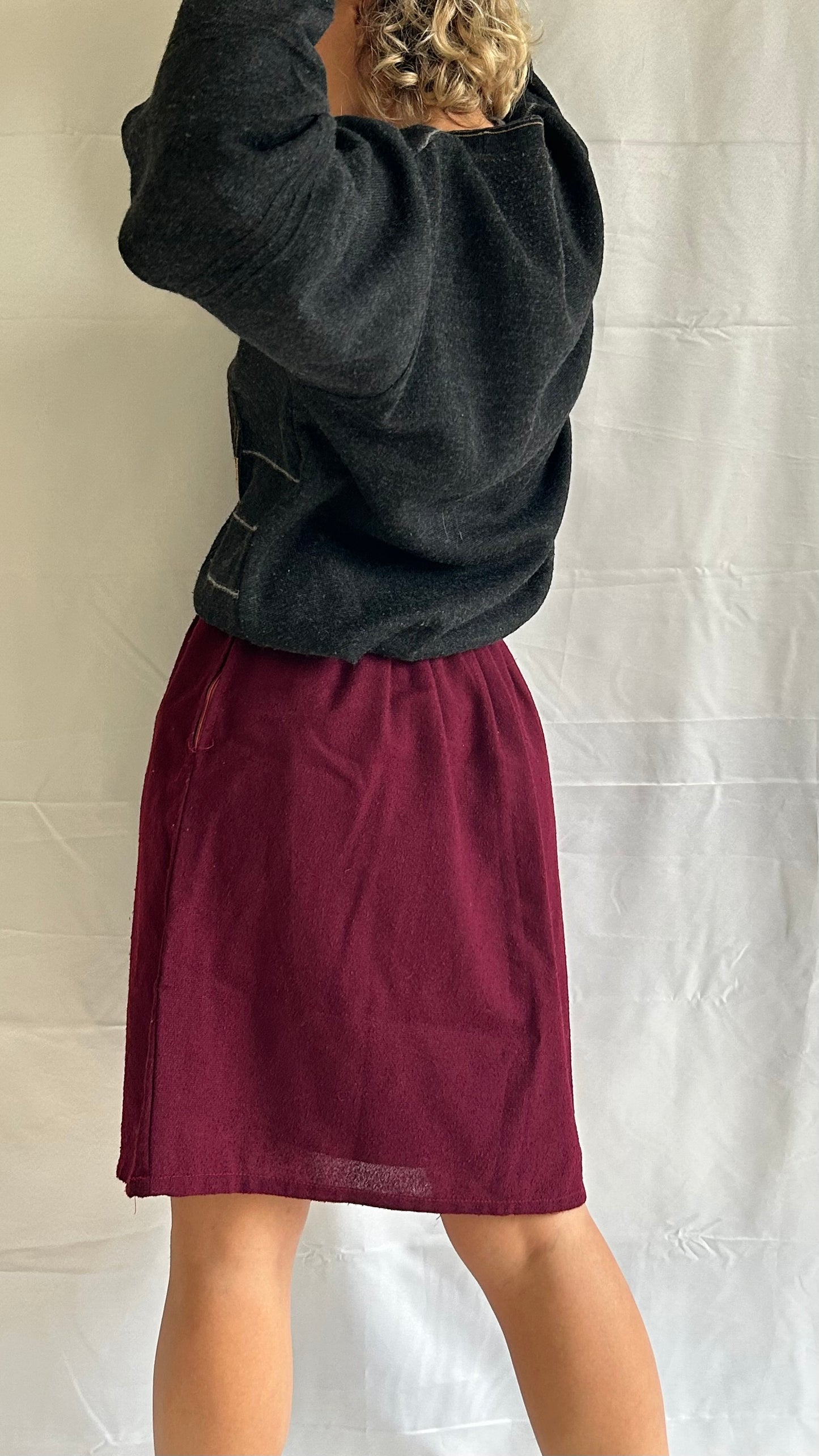 Vintage Bordeaux Skirt