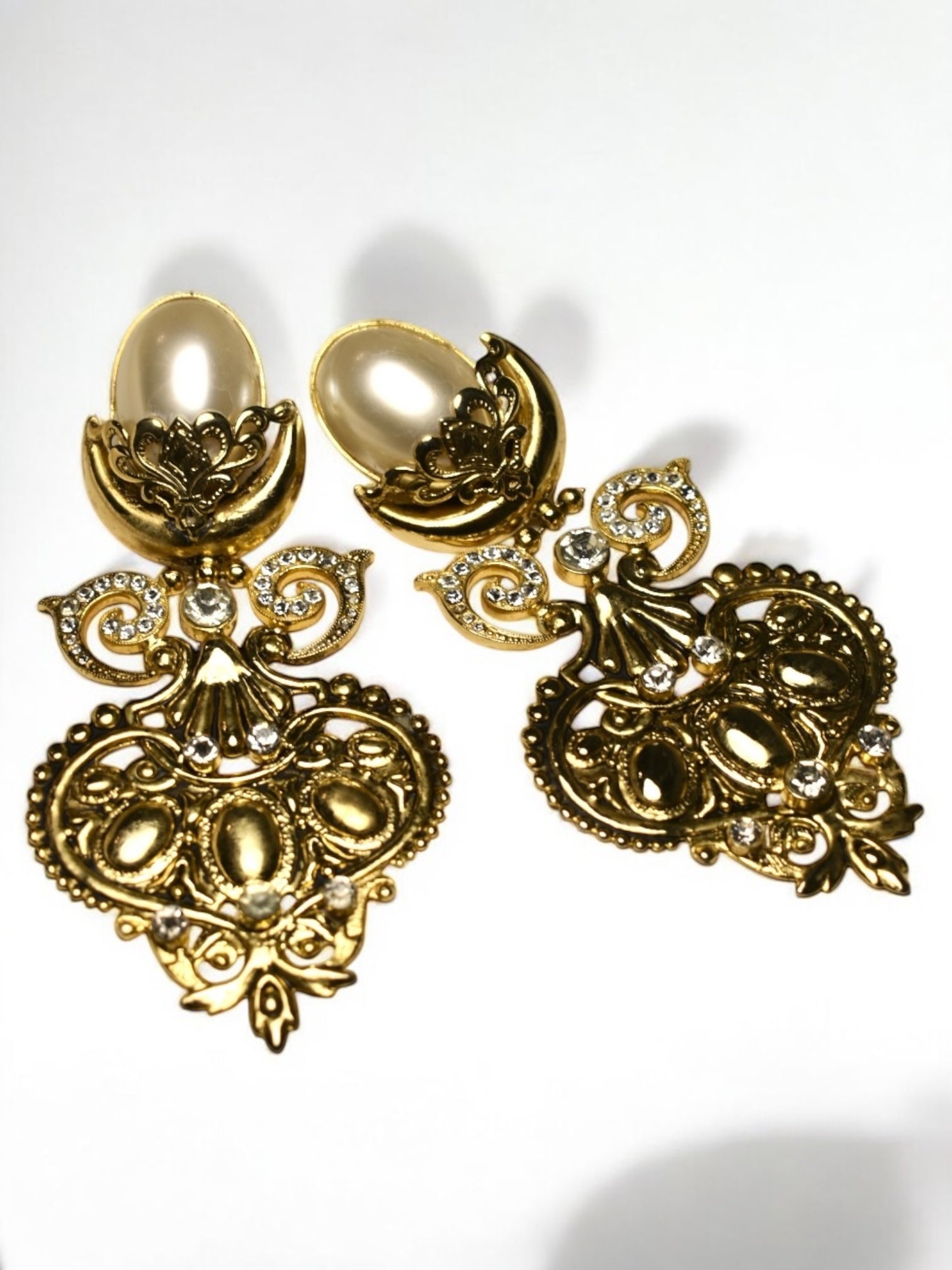 Vintage Goldtone Clip Earrings
