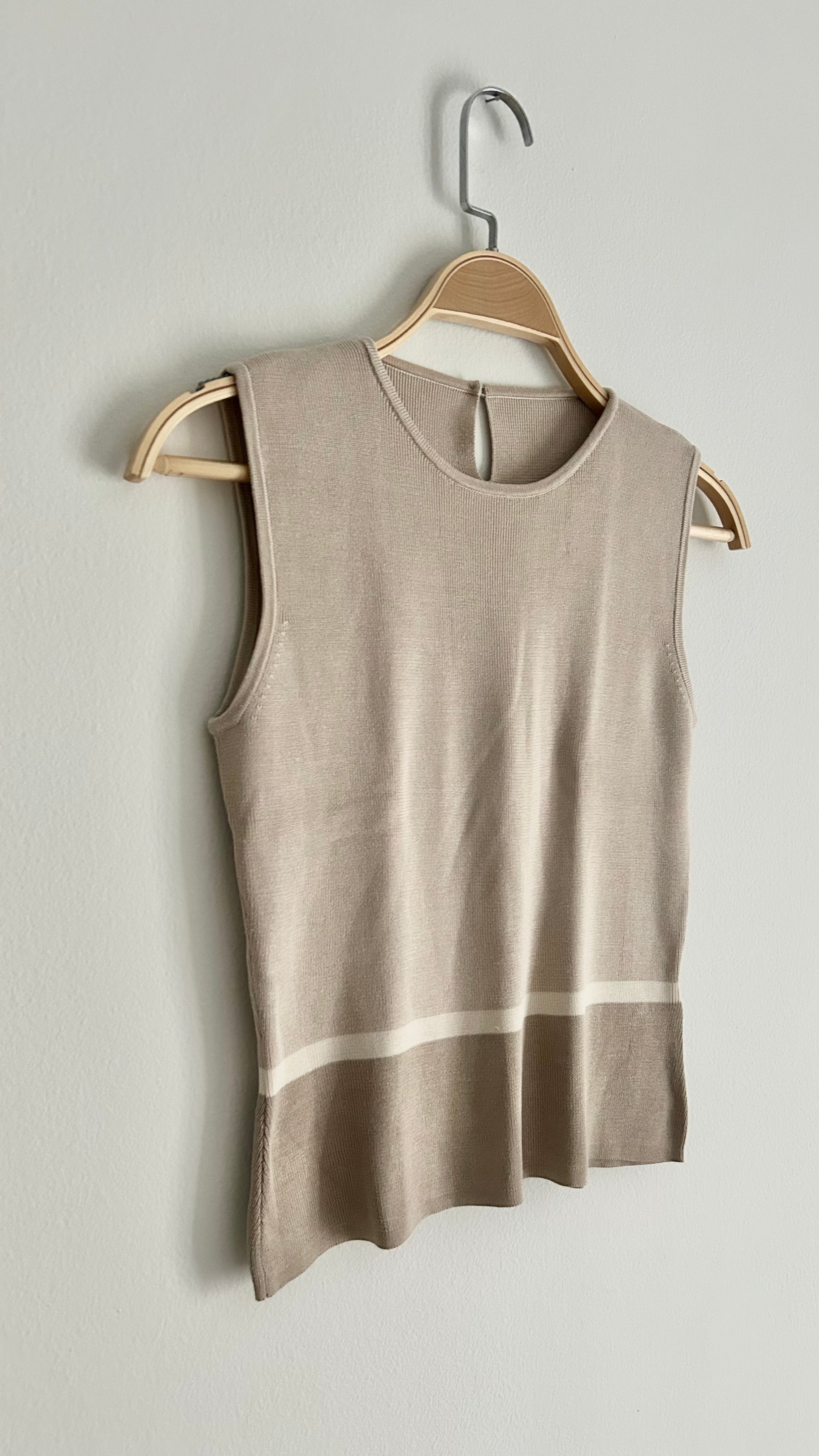 Vintage Sleeveless Silk Knit Top