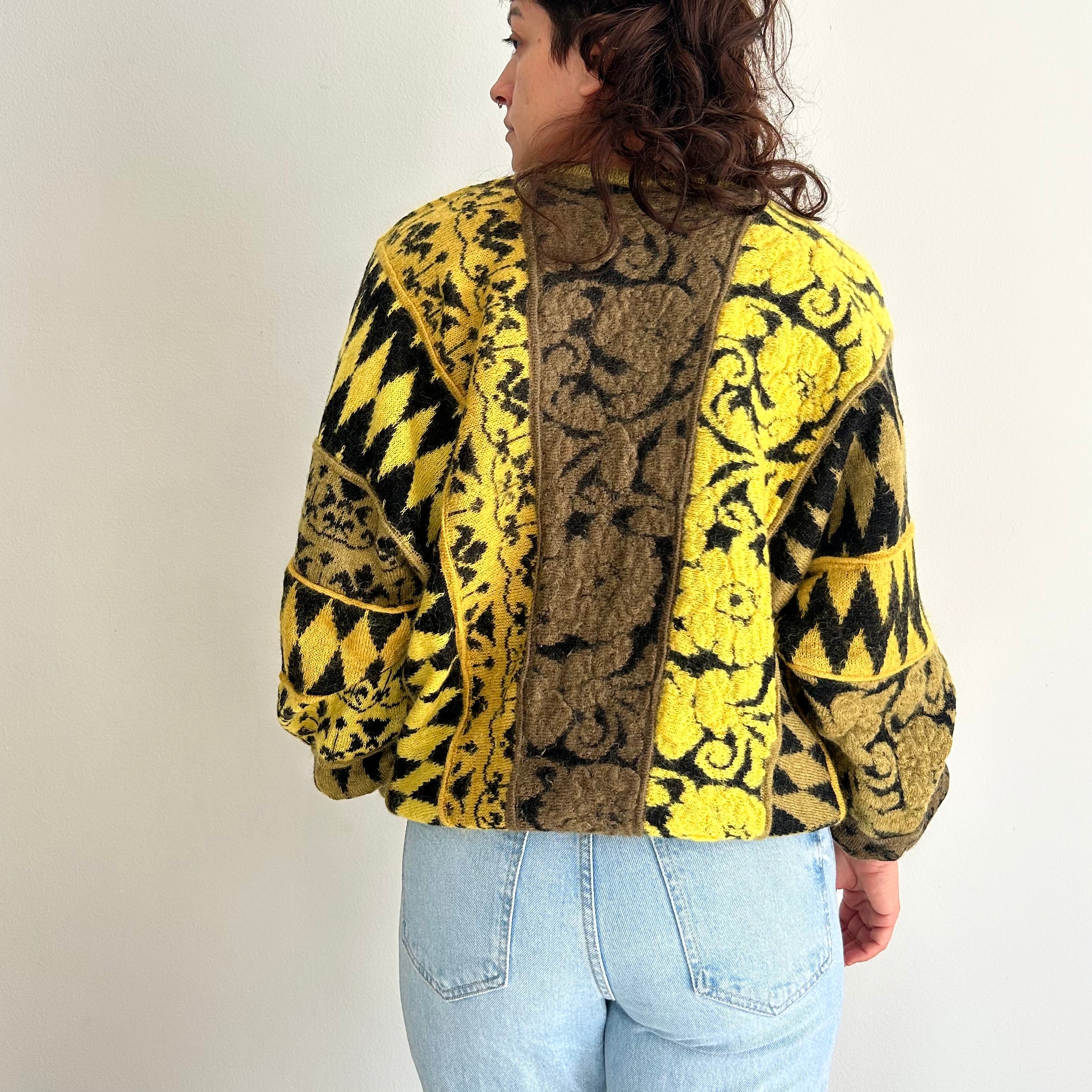 Oversized Baroque Pattern Knit