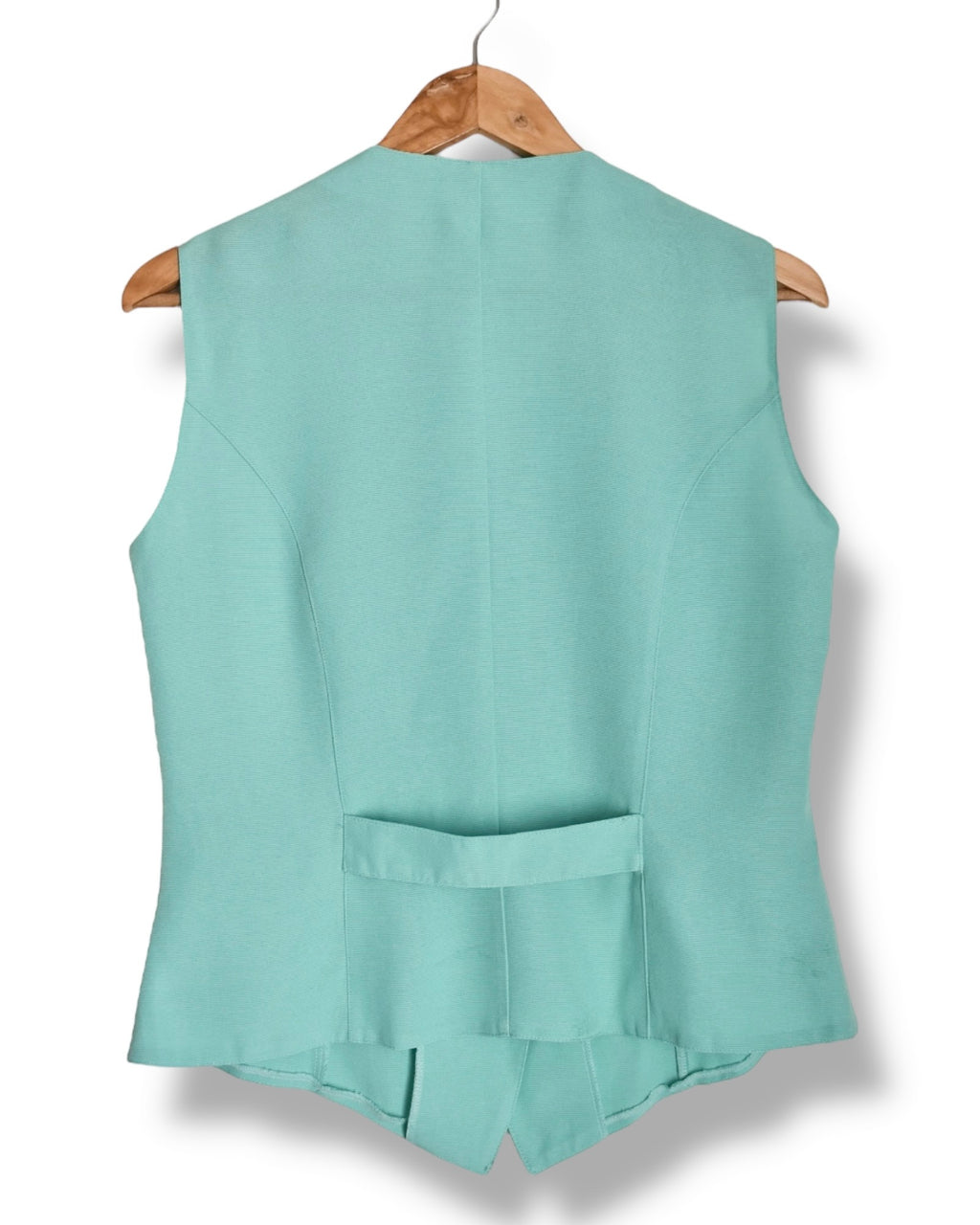 90s Women’s Vest – Mint Colour Ribbed (Size 40)