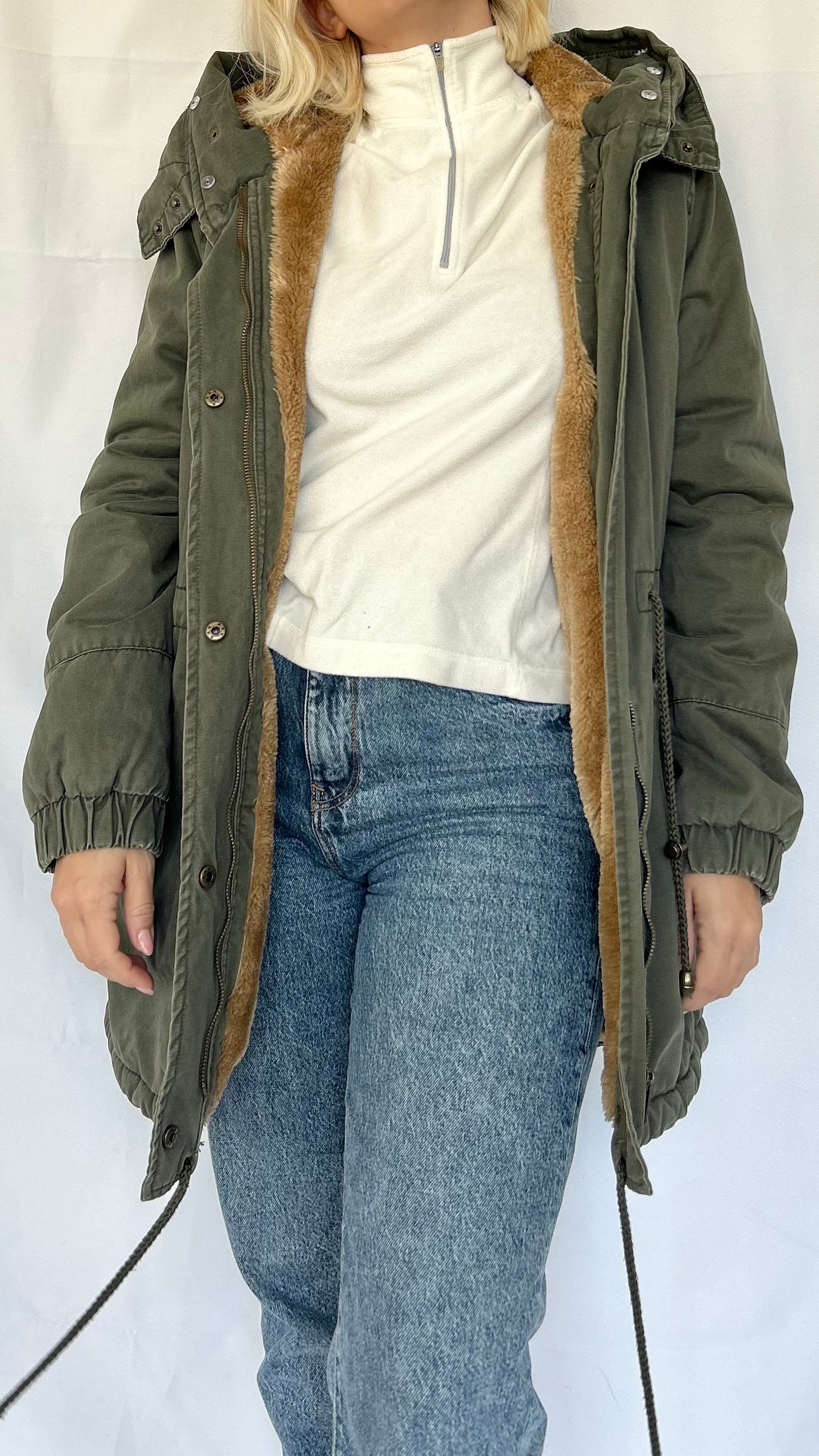 Vintage Olive Green Super Warm Coat