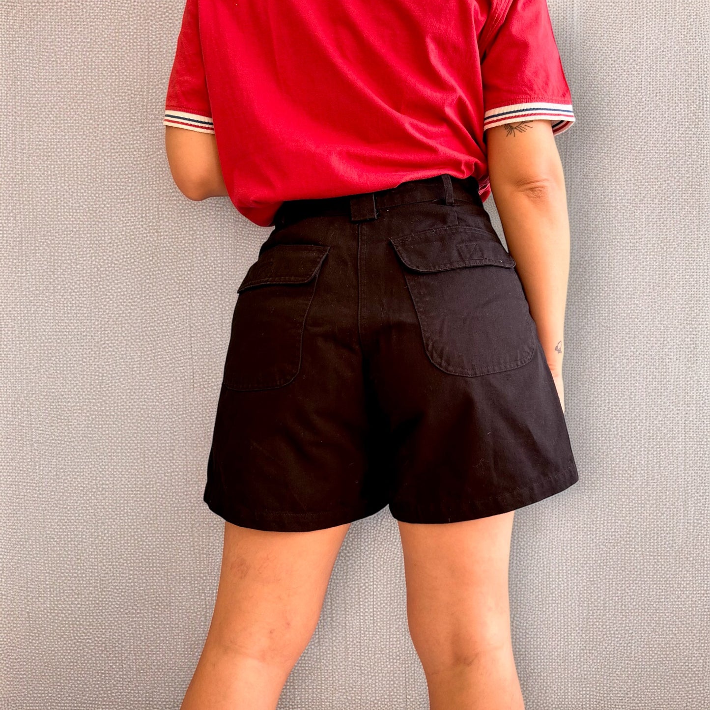 Vintage High Waisted Black Shorts