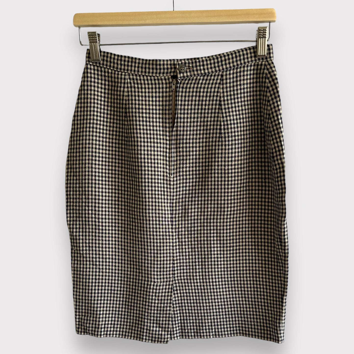 Vintage Plaid Midi Skirt