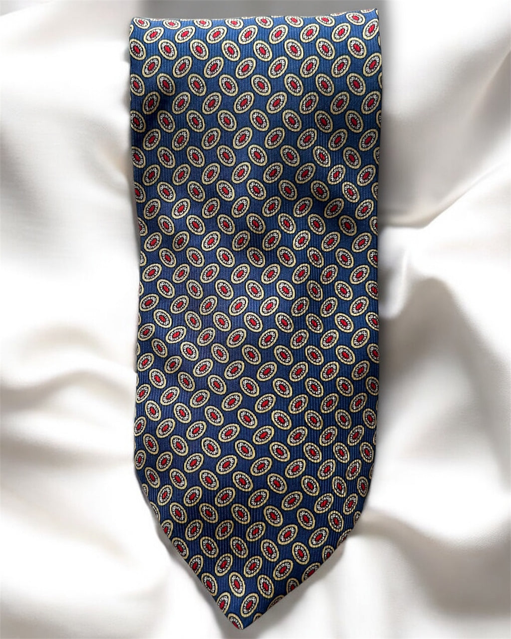Vintage Sergio Romani Italy Handmade Silk Tie – Dark Blue