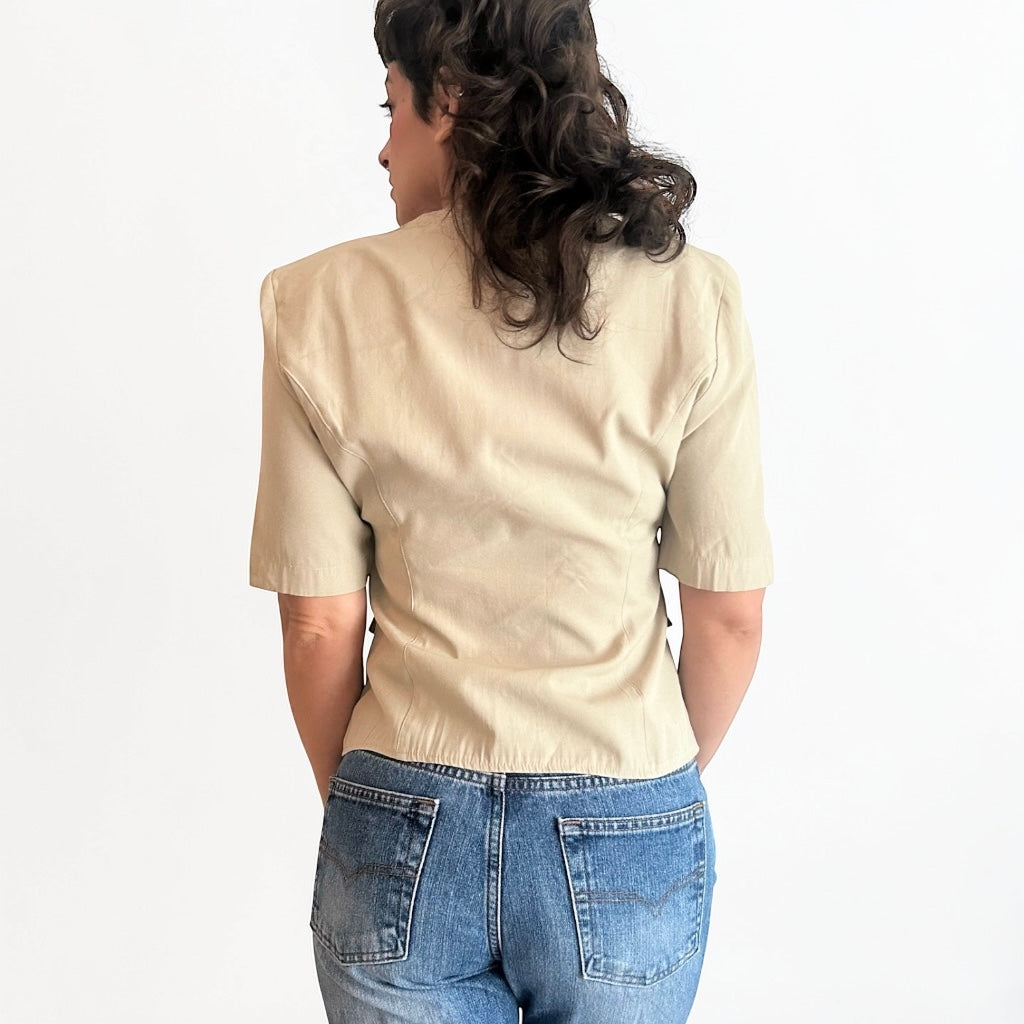 Vintage Structured Tailored Top