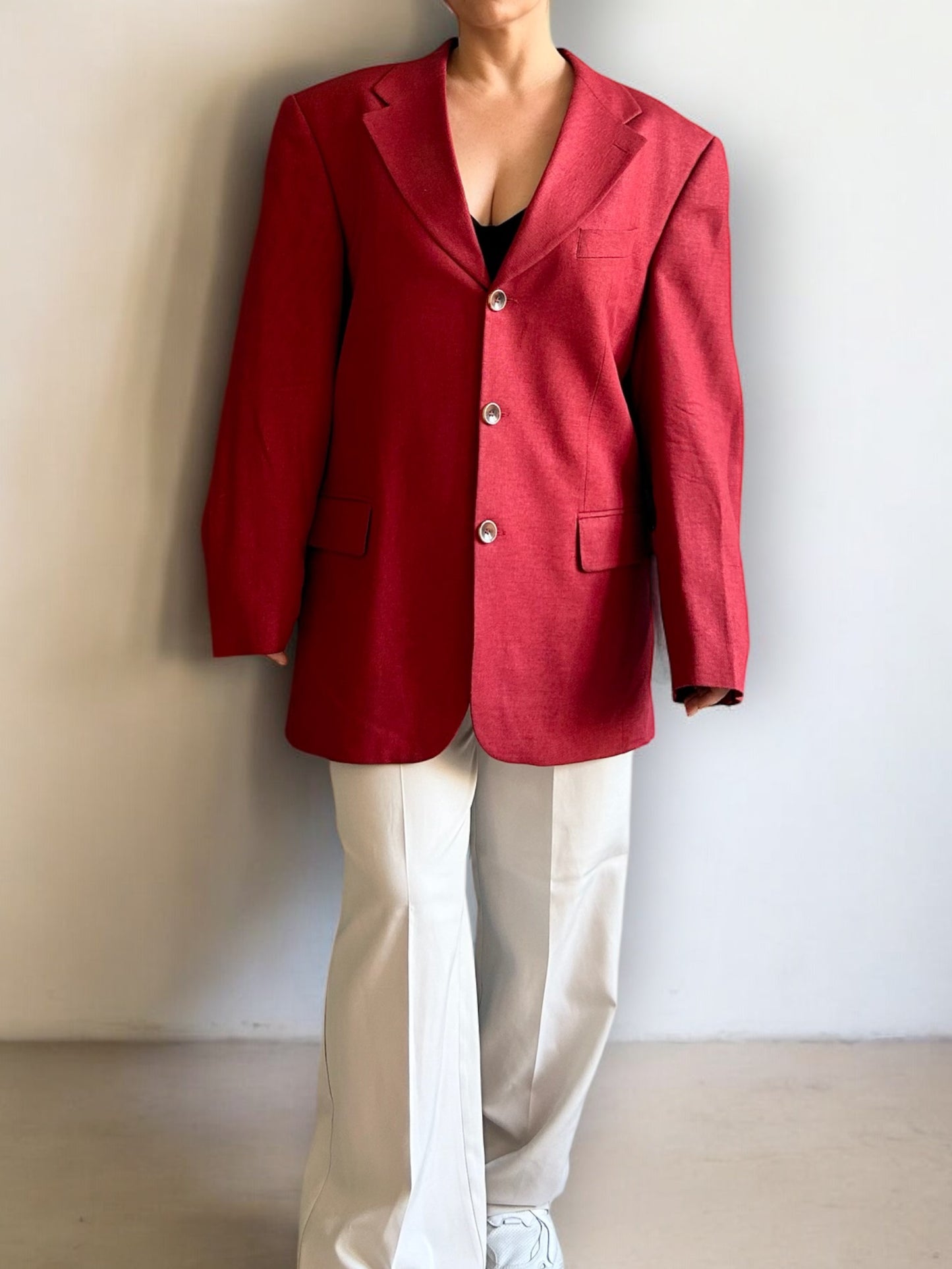 Vintage Oversized Blazer with Shoulder Pads