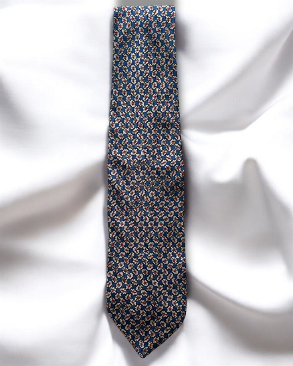 Vintage Sergio Romani Italy Handmade Silk Tie – Dark Blue