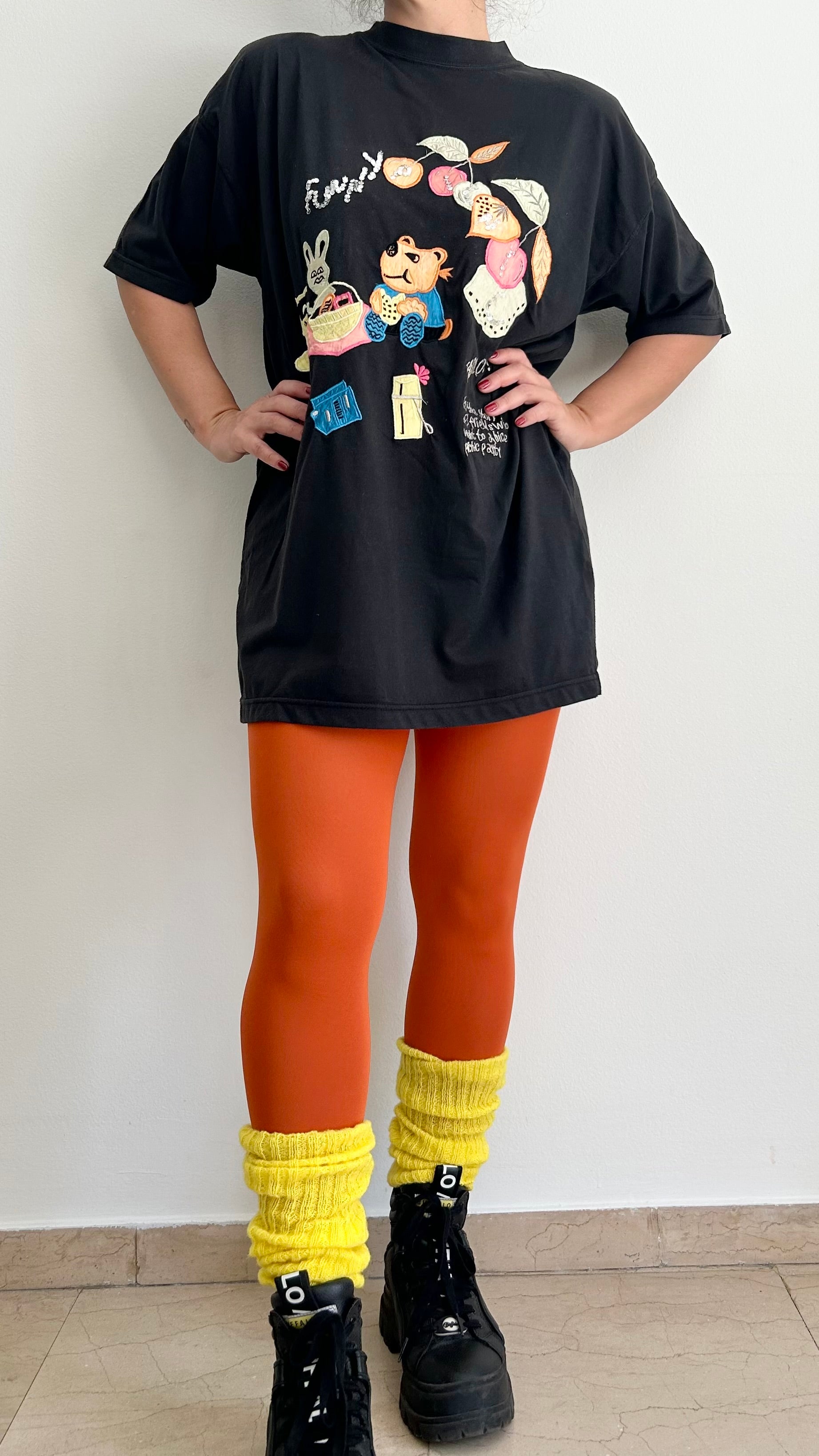 Vintage Oversized Embroidered T-Shirt