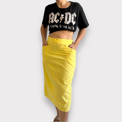 Vintage Yellow MidiSkirt