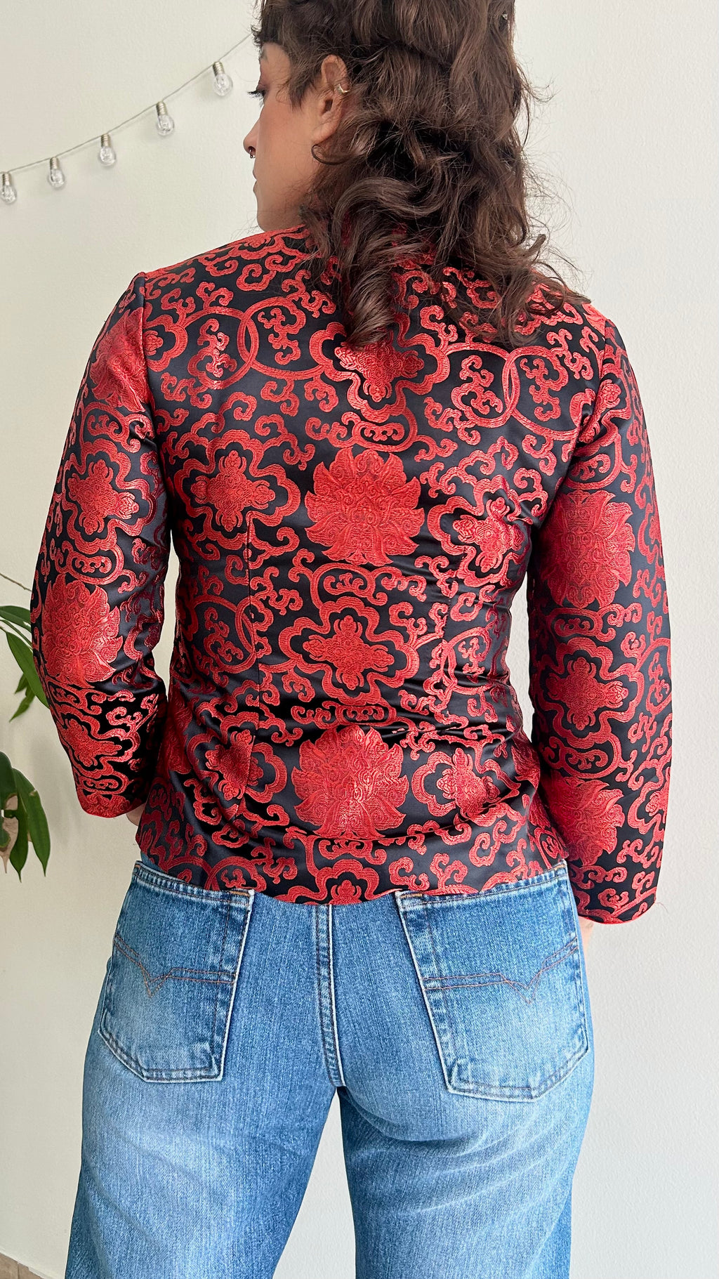 Vintage Chinoiserie Jacquard Blouse