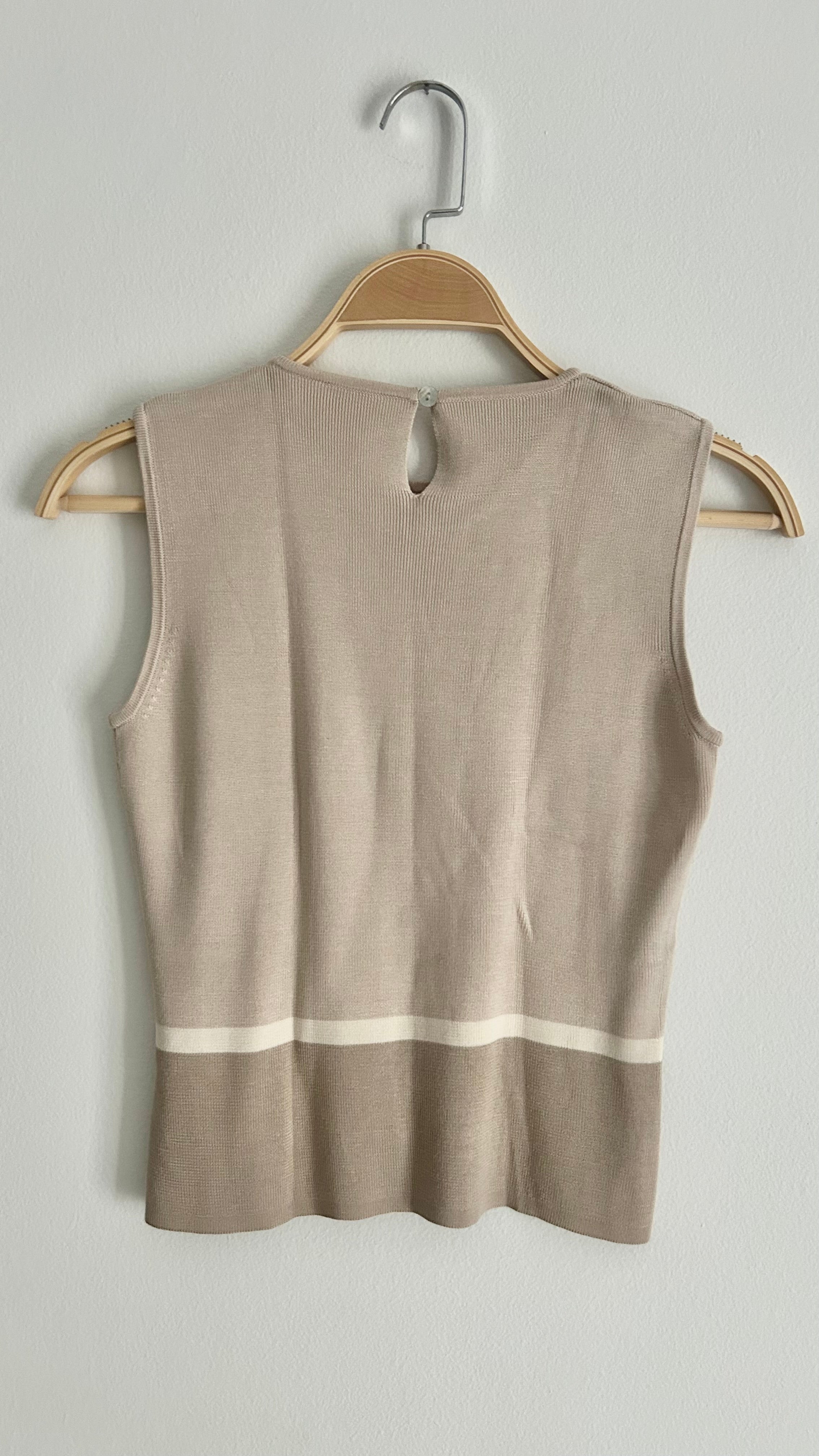 Vintage Sleeveless Silk Knit Top