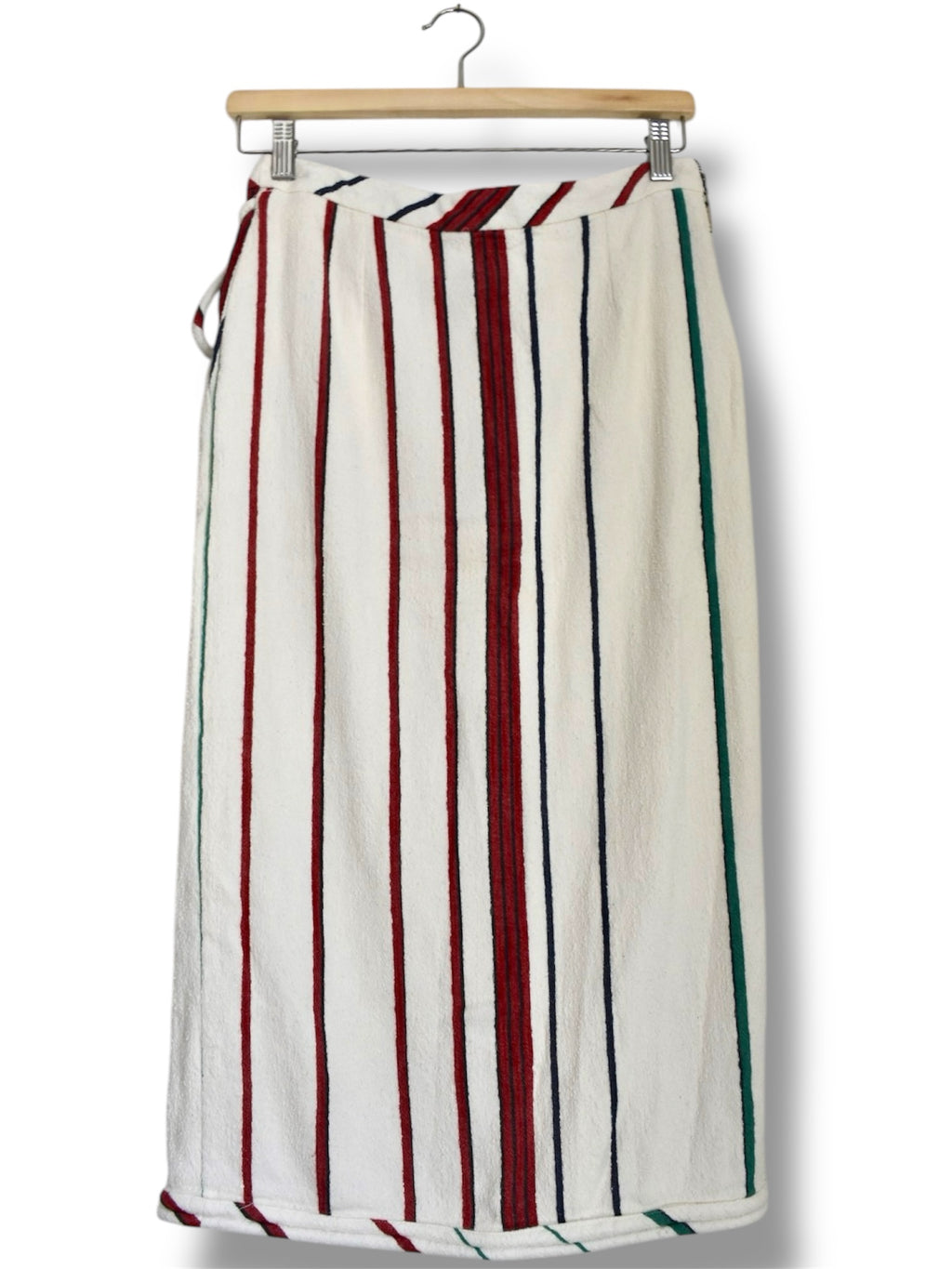 Fold Over Viscose Midi Skirt with Pockets