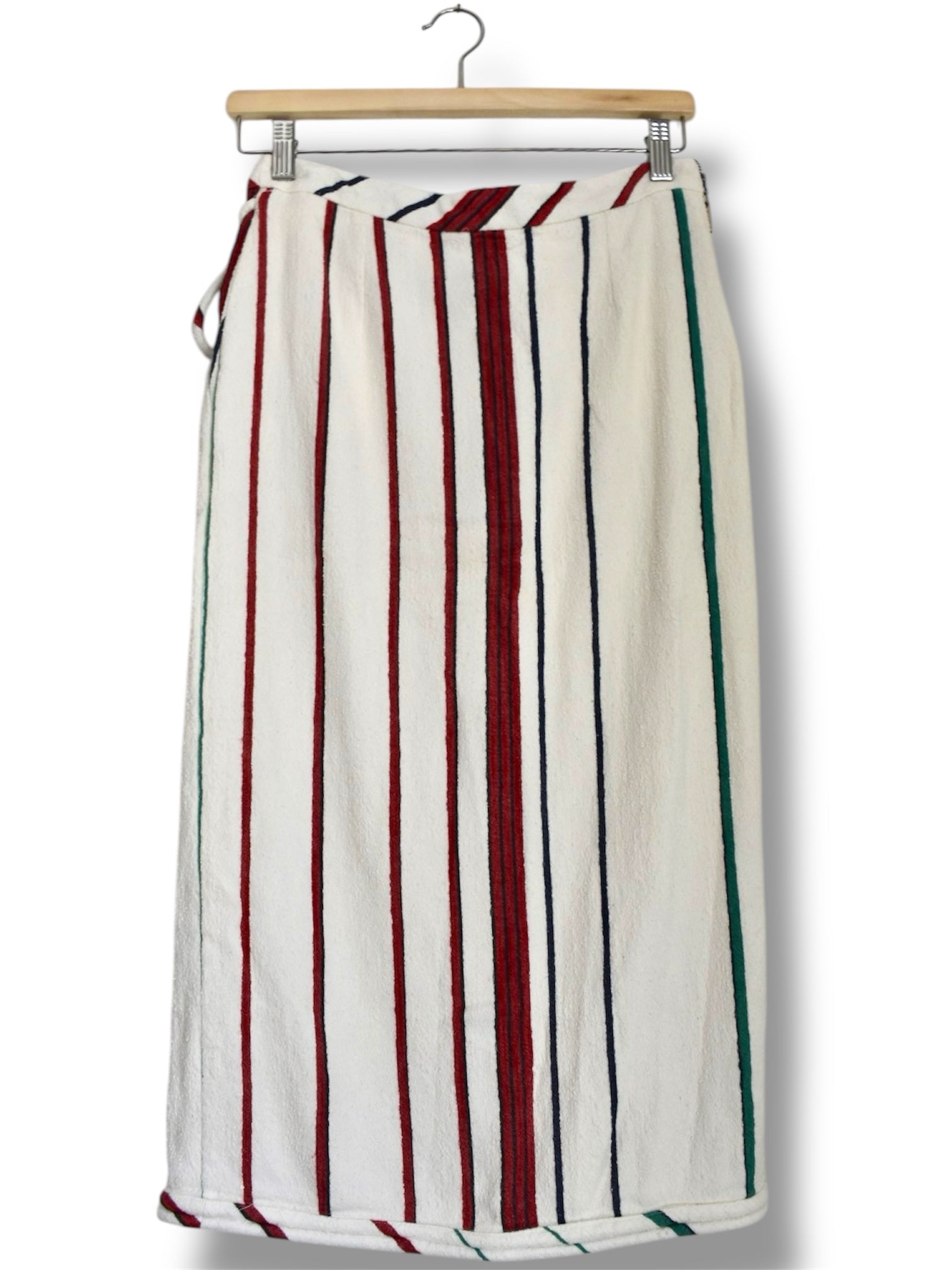 Fold Over Viscose Midi Skirt with Pockets