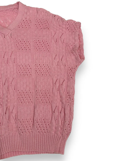 Vintage Light Pink Knitted Vest