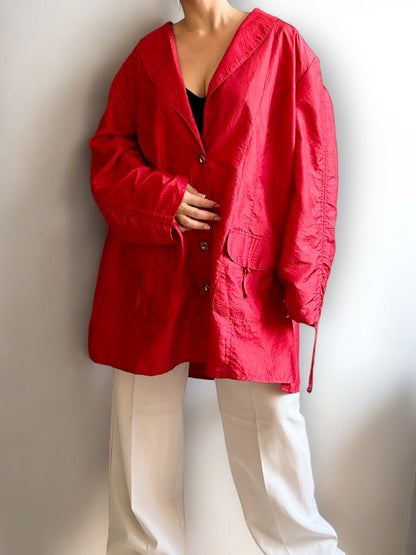 Vintage Oversized WindBreaker with Shoulder Pads