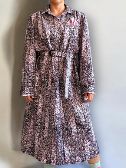 70s Long Patterned Dress