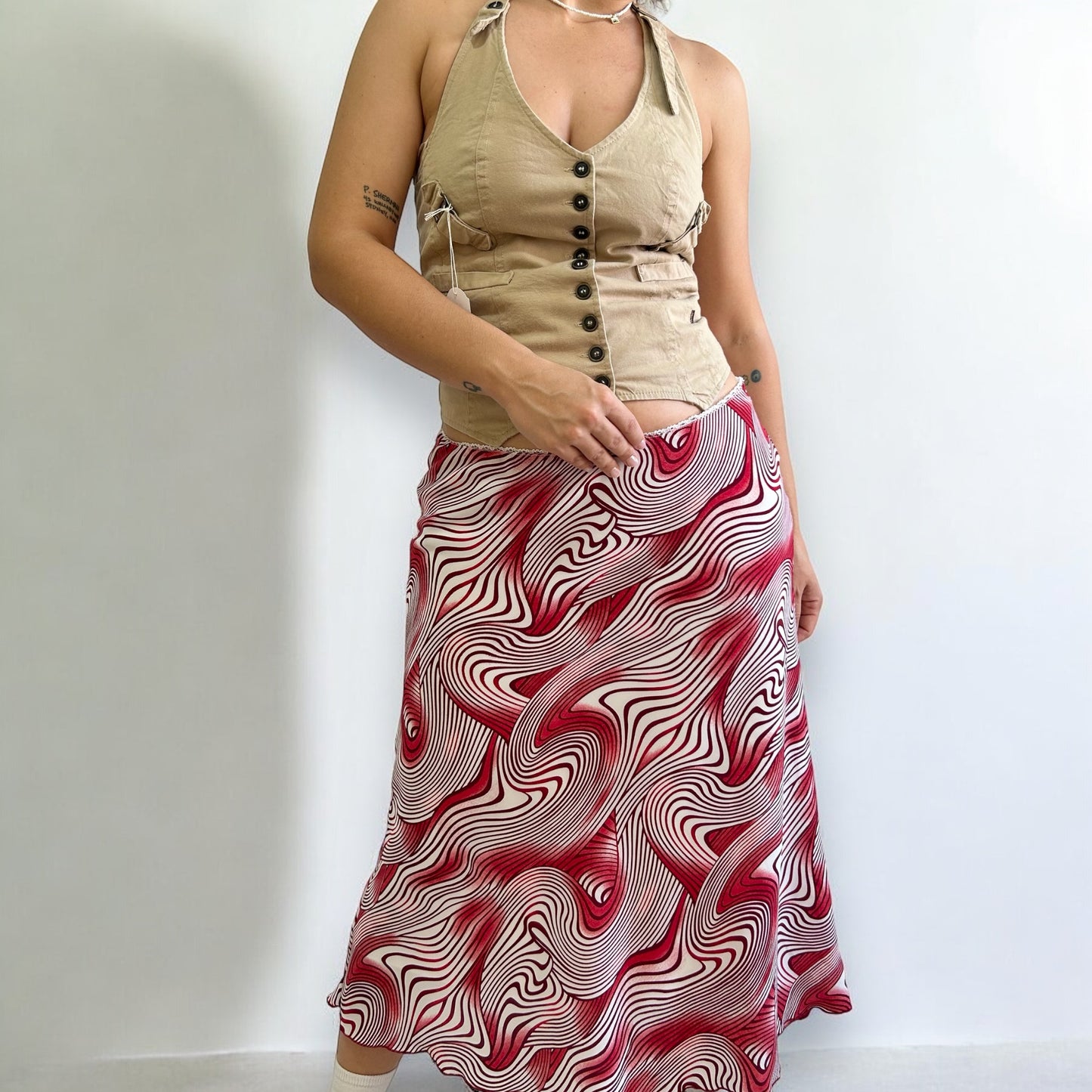 Y2K Patterned Skirt