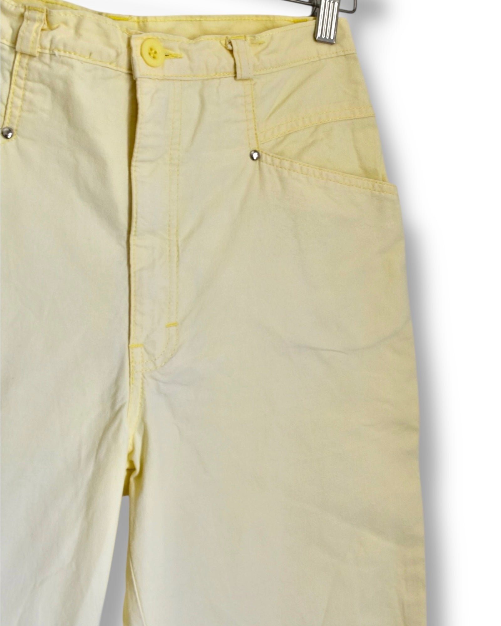 Vintage Jinglers High-Waist Pants – Light Yellow