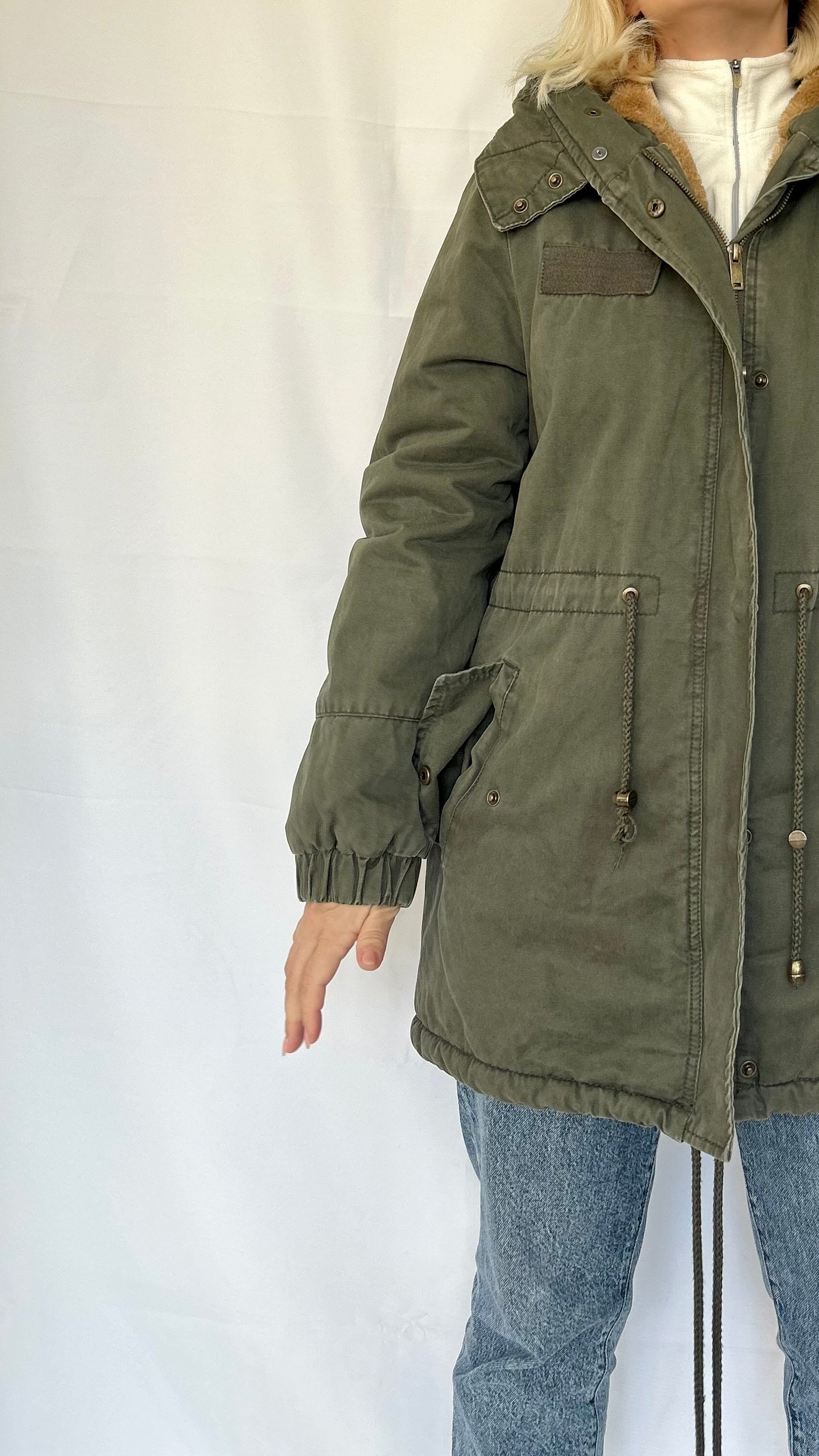 Vintage Olive Green Super Warm Coat