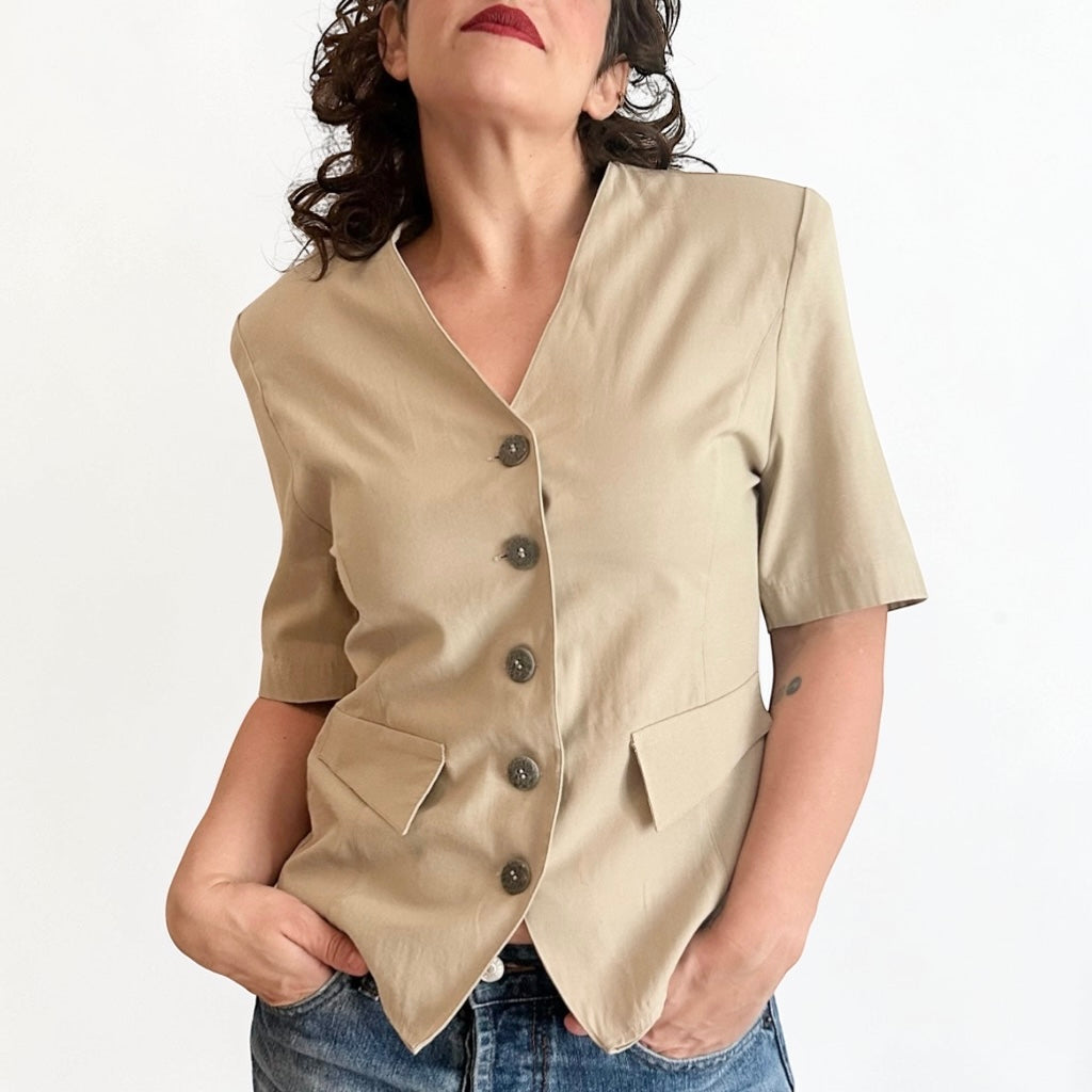 Vintage Structured Tailored Top