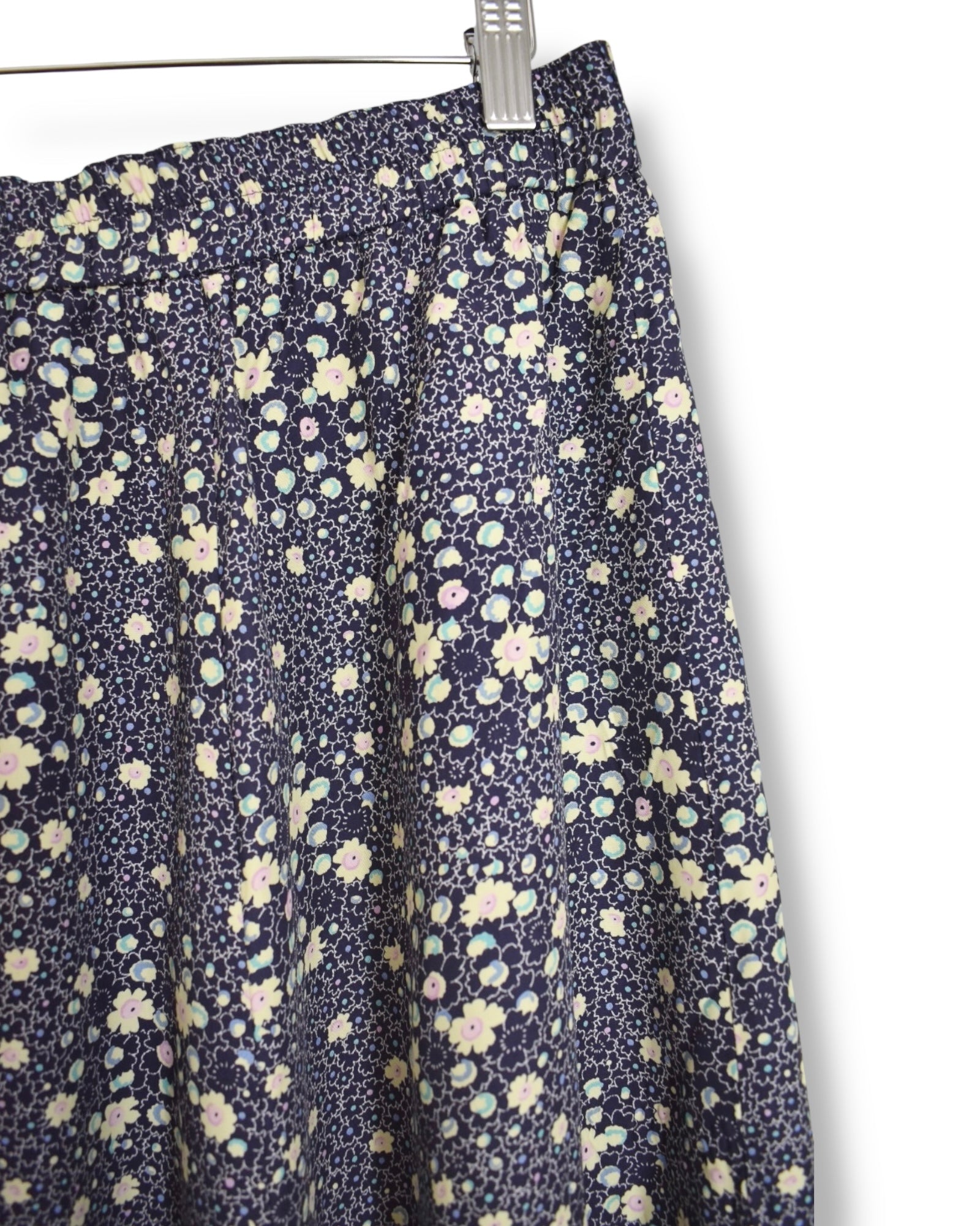 Floral Midi Skirt – Lightweight Viscose